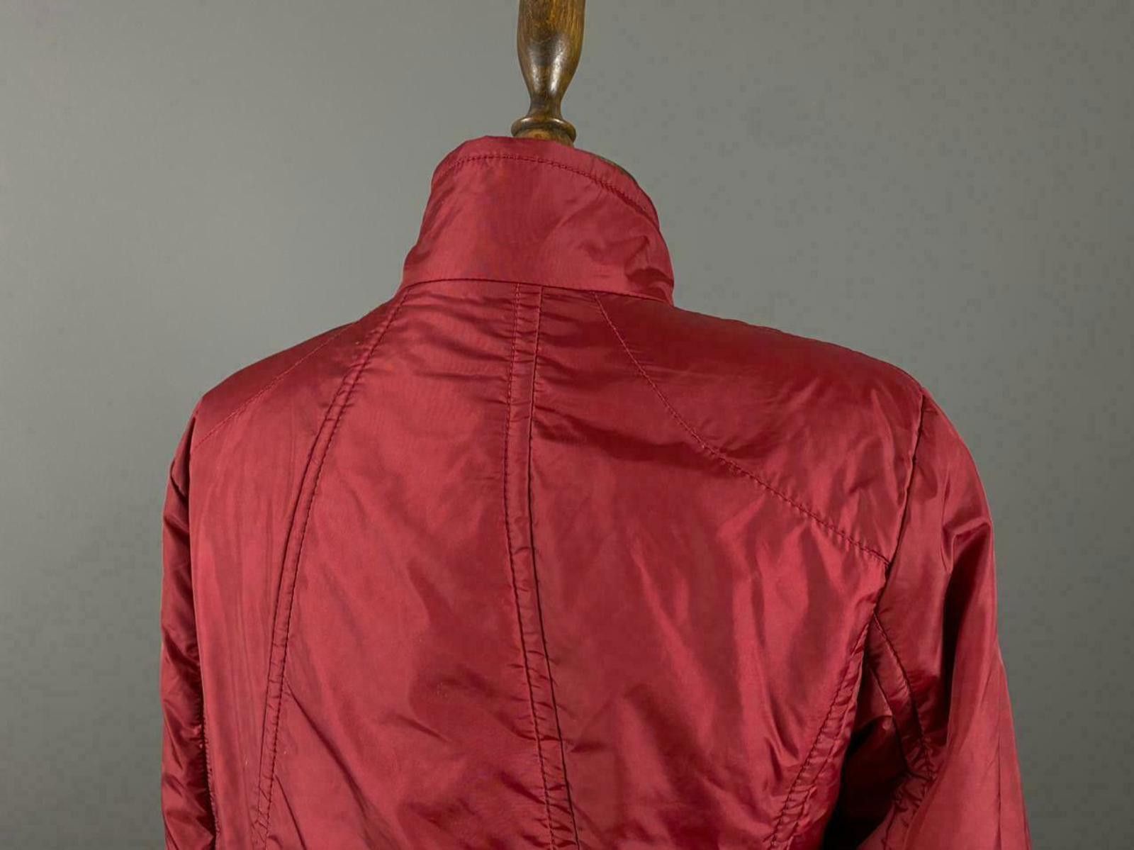 Designer Weekend Max Mara Red Zip Up Nylon Jacket Size GB 8 USA 6 Size M / US 6-8 / IT 42-44 - 7 Thumbnail