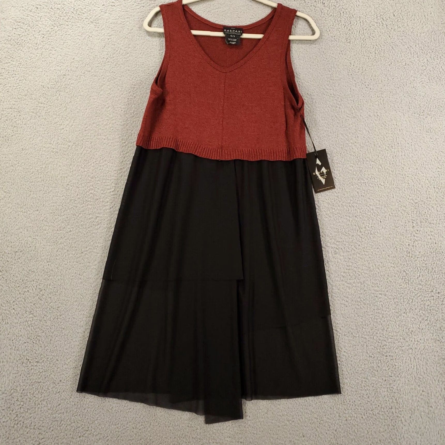Vintage Gaspari New Womens Dress Size Large Bamboo Knee Length Chiffon Camisole Tunic Sheer Size L / US 10 / IT 46 - 2 Thumbnail