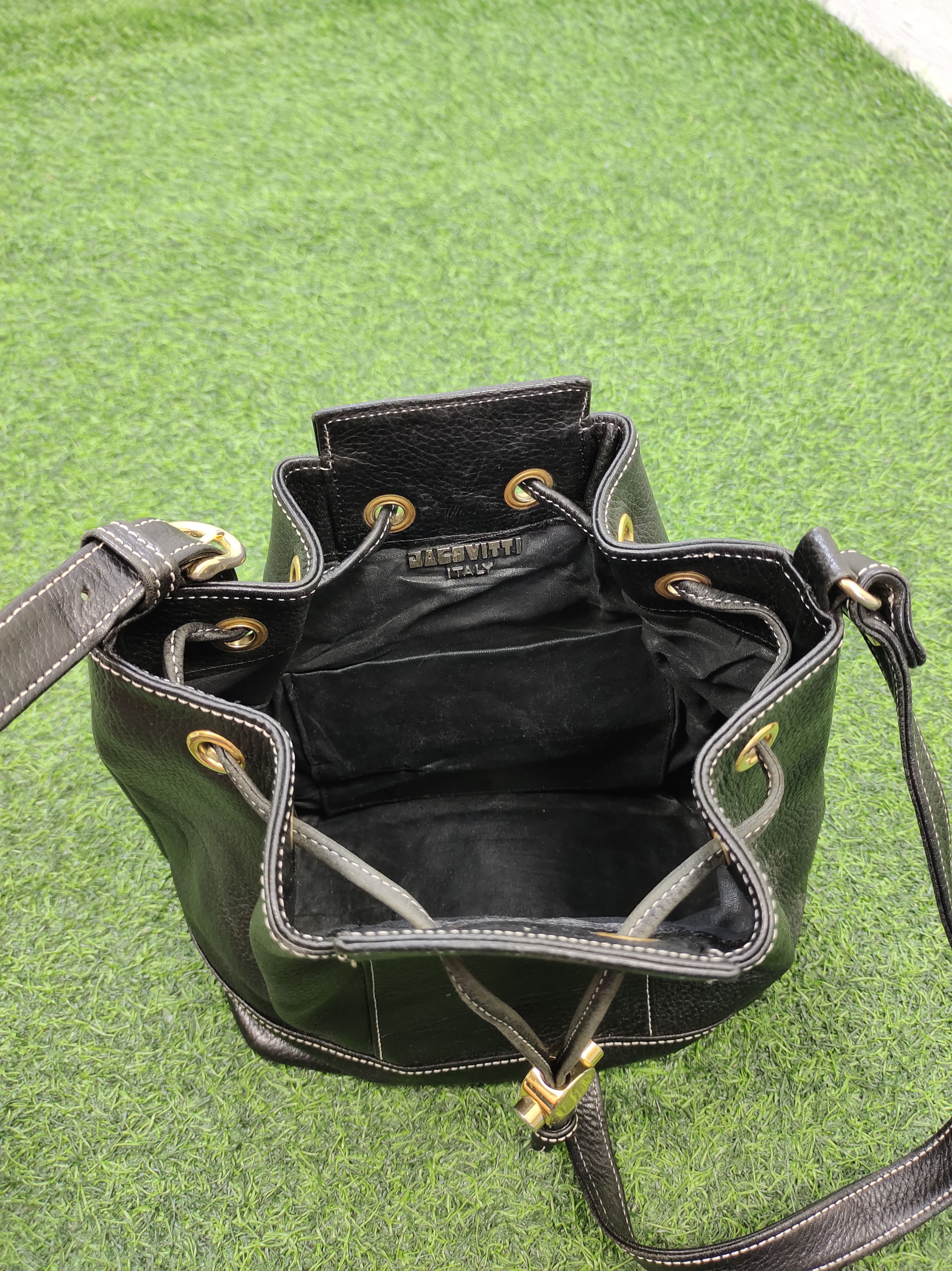 Hysteric Glamour Vintage Jacovitti Patina Full Leather Bucket Bag Size ONE SIZE - 12 Thumbnail