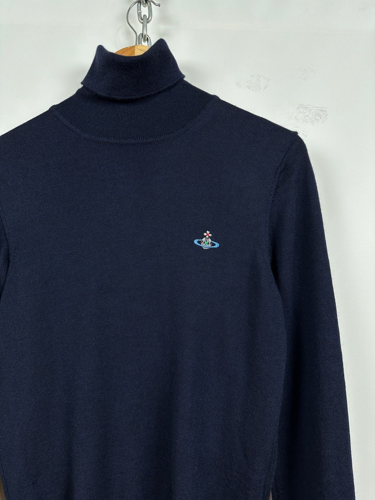 Vivienne Westwood Vivienne Westwood Navy Blue Turtleneck Wool Jumper Sweater Size US S / EU 44-46 / 1 - 6 Thumbnail