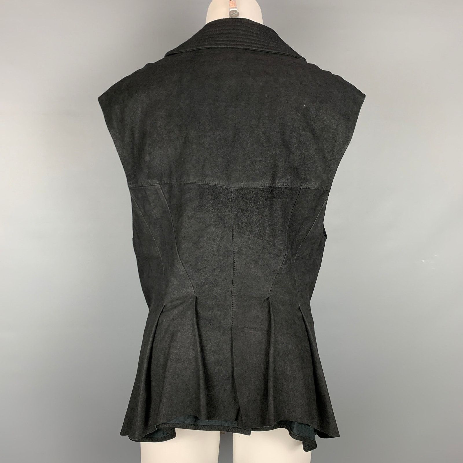 Haider Ackermann HAIDER ACKERMANN Size S Black Suede Zip Up Vest Size S / US 4 / IT 40 - 4 Thumbnail