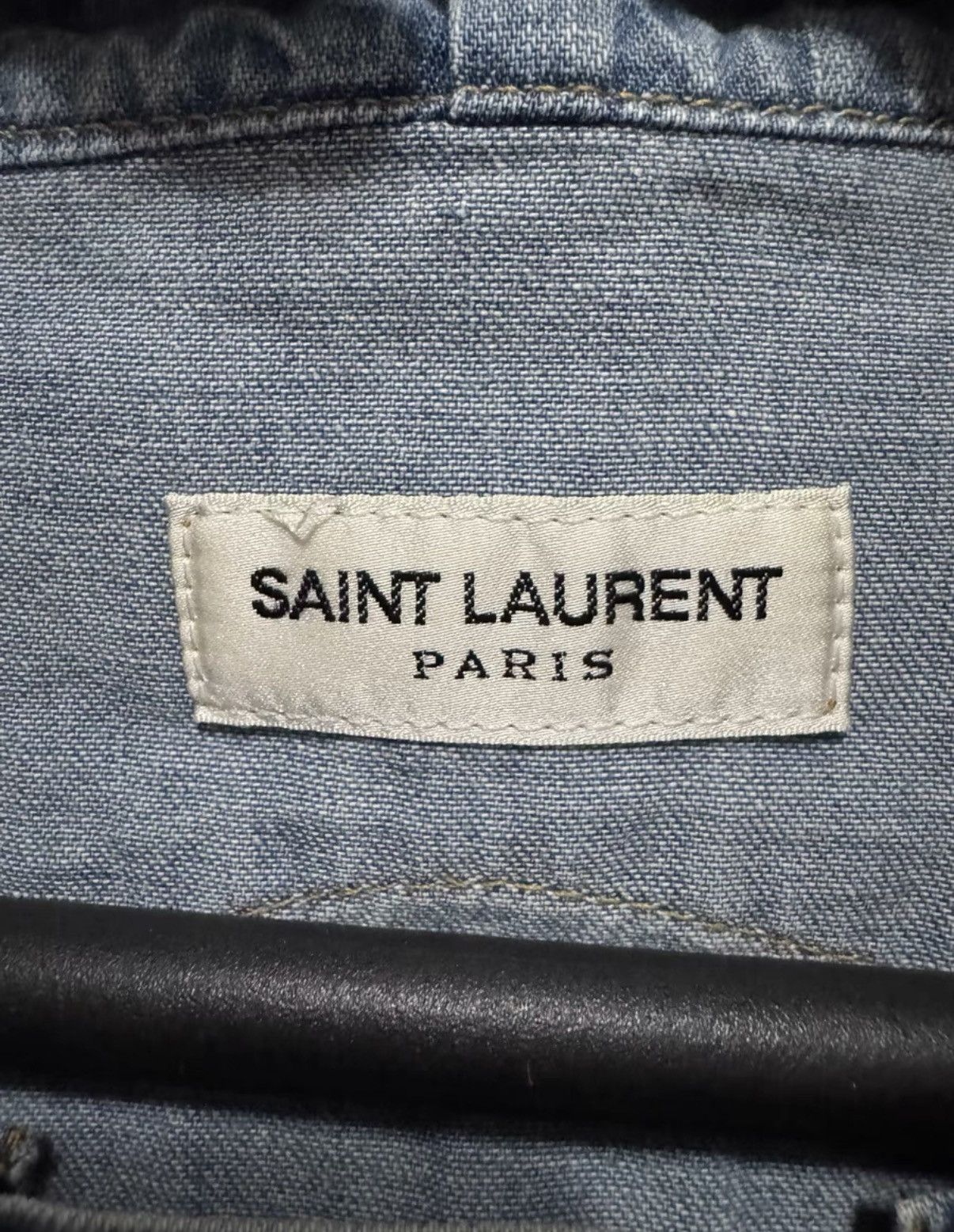Saint Laurent Paris Saint Laurent (SLP) 19SS Runway Distressed Denim Hoodie Size US XS / EU 42 / 0 - 5 Thumbnail