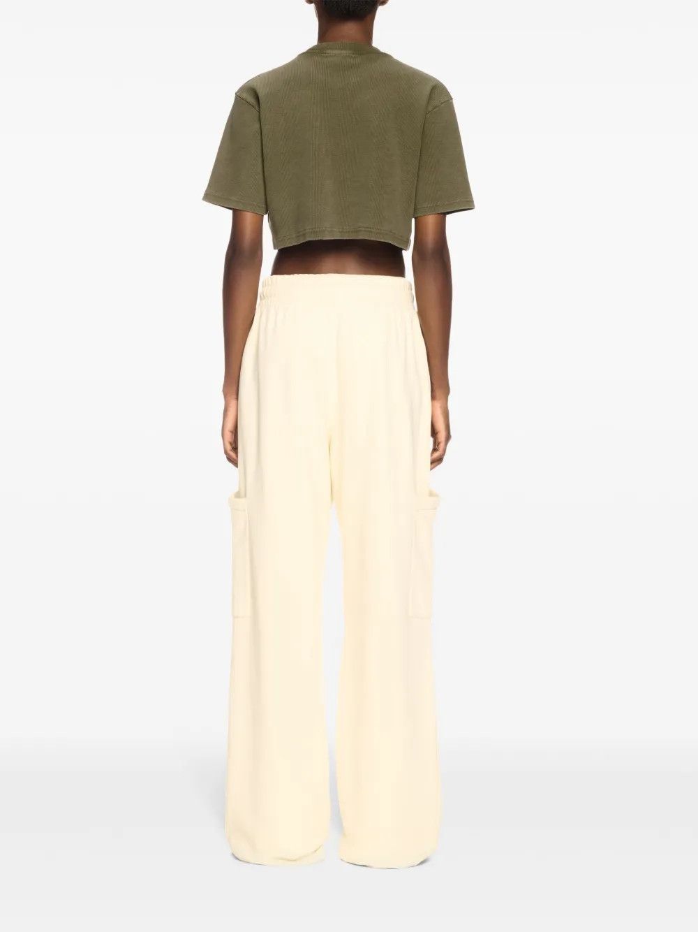 Off-White o1y1225 Crewneck T-Shirt in Military Green Size M / US 6-8 / IT 42-44 - 4 Thumbnail