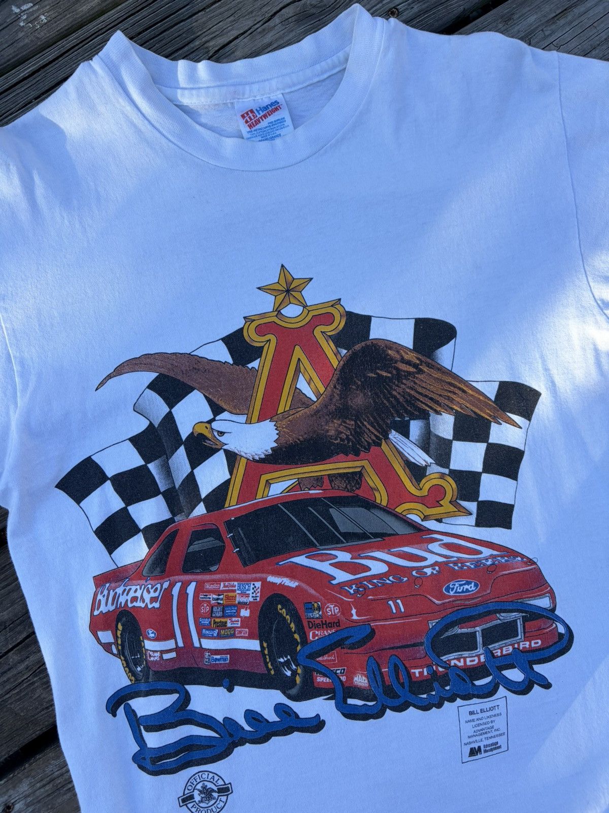 NASCAR Vintage 90’s Nascar Bill Elliot print Shirt Size US L / EU 52-54 / 3 - 2 Thumbnail