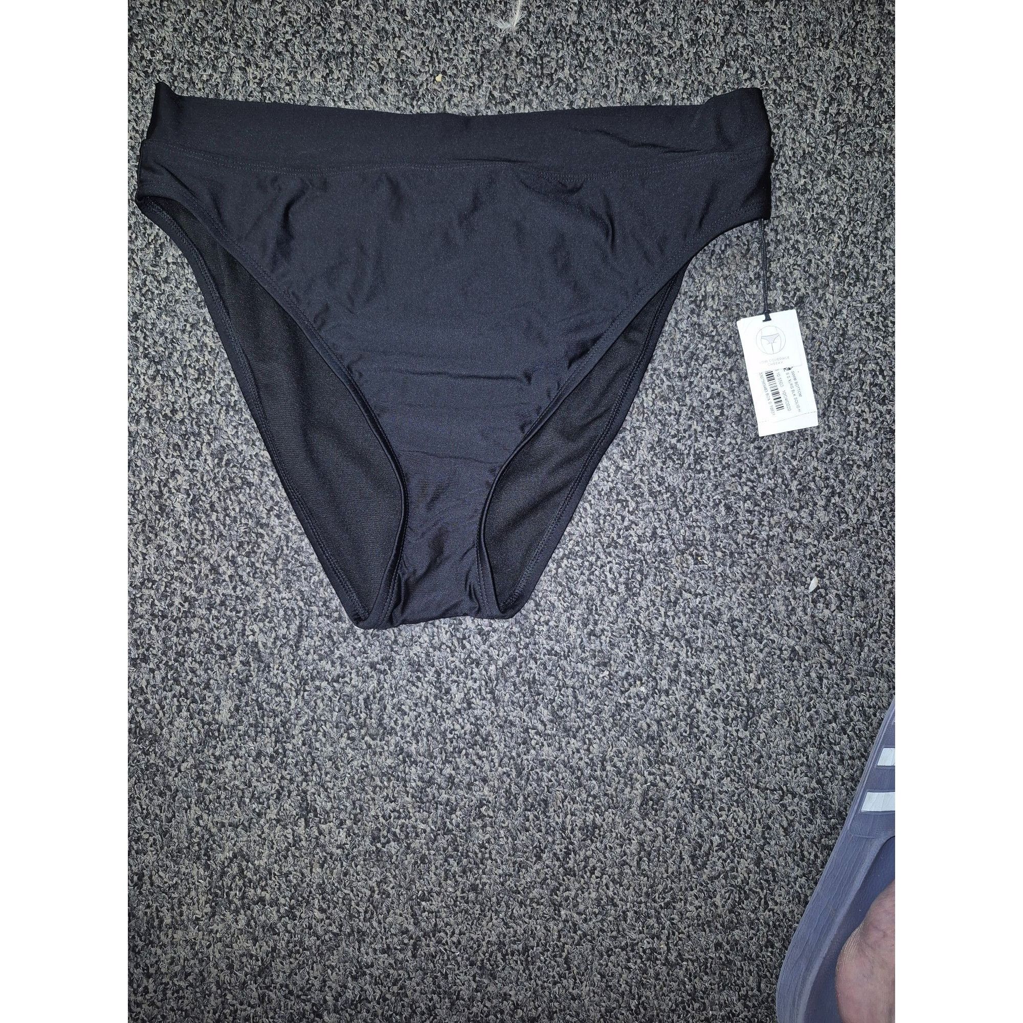 Other Shade & Shore Black Low Coverage Cheeky Bikini Bottoms Nylon Size ONE SIZE - 3 Thumbnail