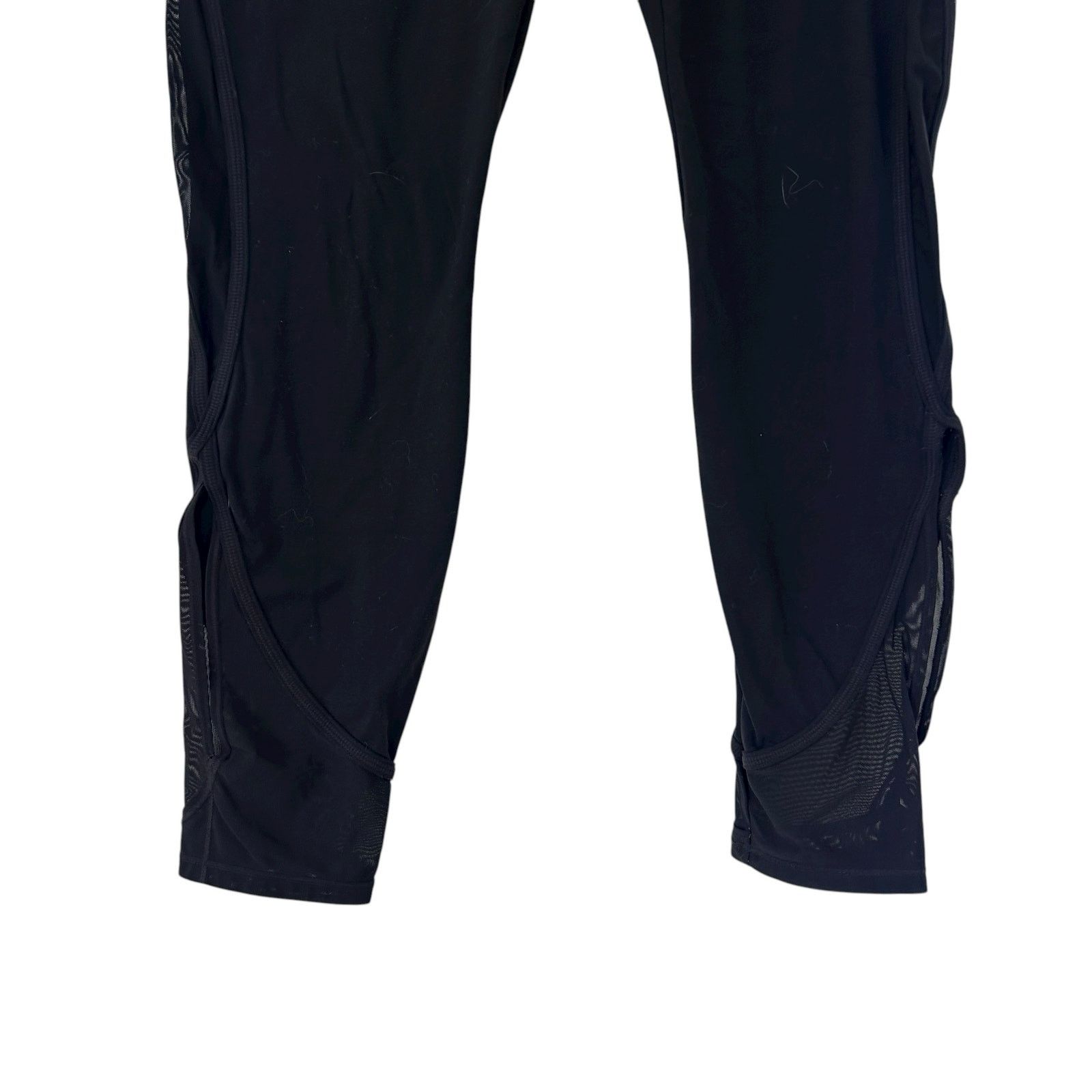Athleta Athleta Black Salutation Mesh Tight Leggings Sz L Size 34" / US 12 / IT 48 - 5 Thumbnail