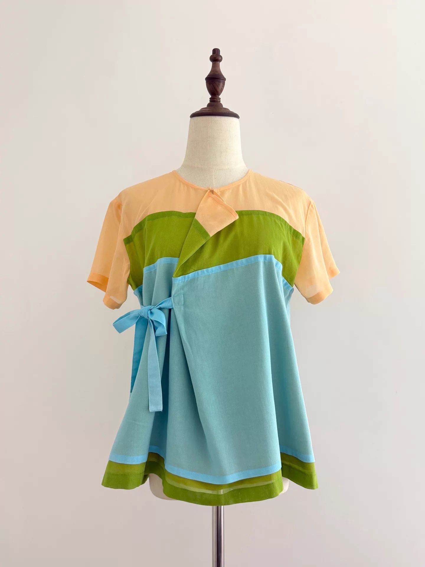 Issey Miyake Issey Miyake 2001 SS Multi-Layer Gauze Cotton Tie Top Size XS / US 0-2 / IT 36-38 - 5 Thumbnail