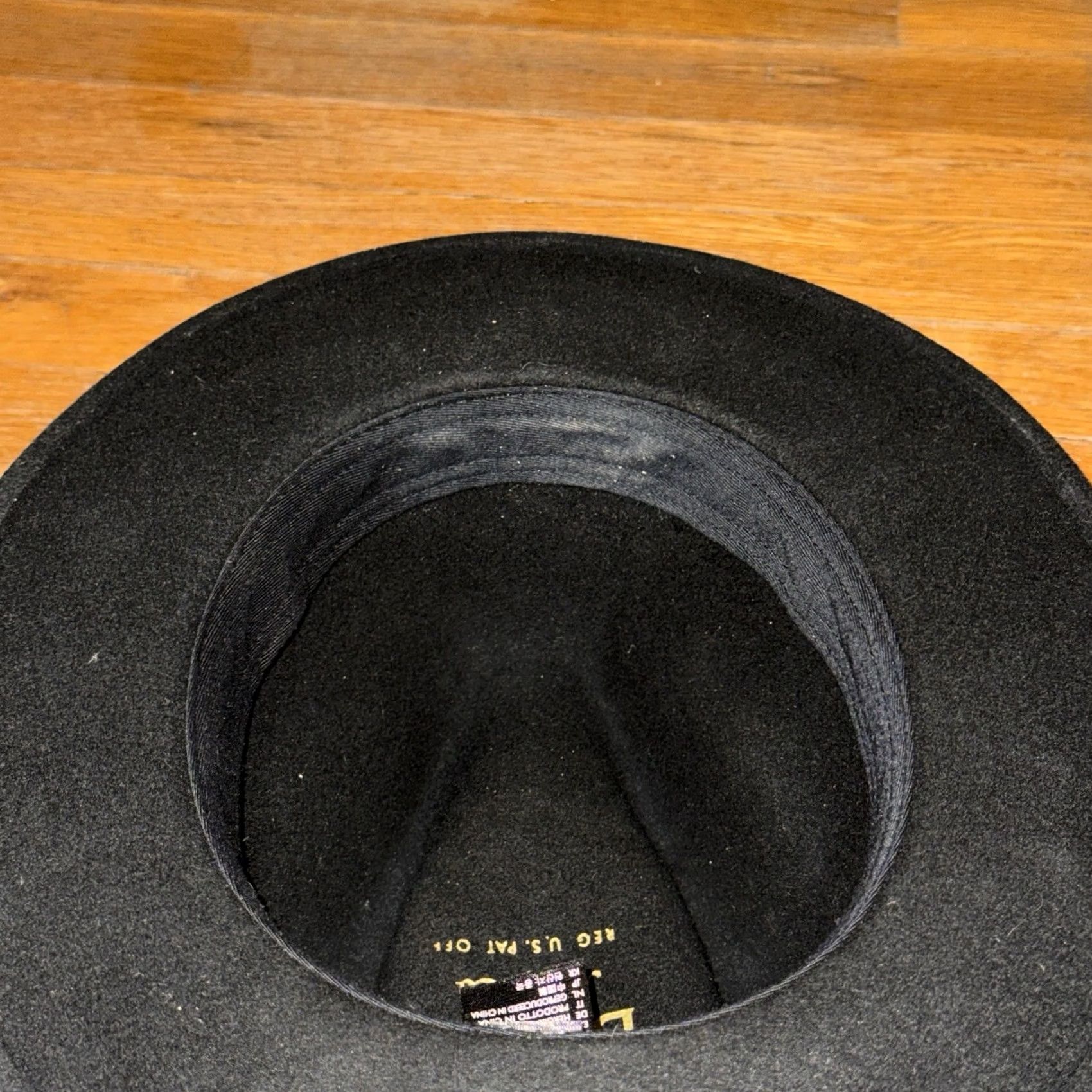 Brixton Brixton Fedora Hat Medium M Men Wool Felt Black Wide Brim 7 1/4 58cm Size ONE SIZE - 7 Thumbnail