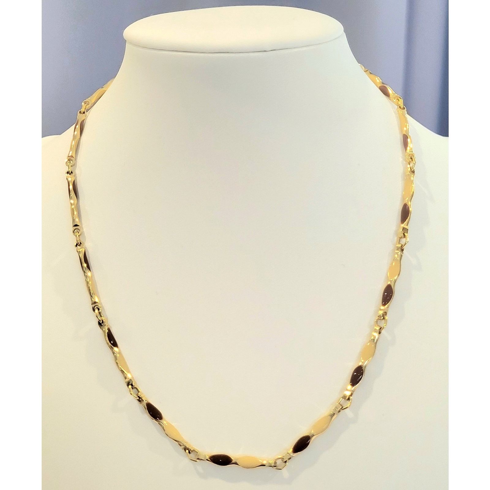 & Other Stories VTG Enamel Gold Bar Link Necklace Modern Chic Size ONE SIZE - 1 Thumbnail