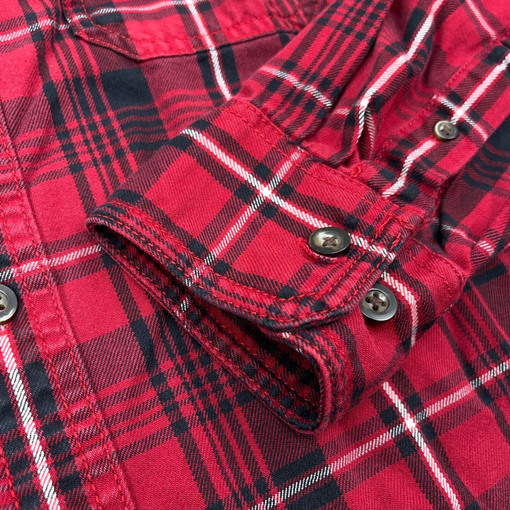 Vintage G.H. Bass & Co. Shirt Men M Red Black Flannel Plaid Button-Up Casual Workwear Modern Classic Preppy Members Mens Size US M / EU 48-50 / 2 - 3 Thumbnail