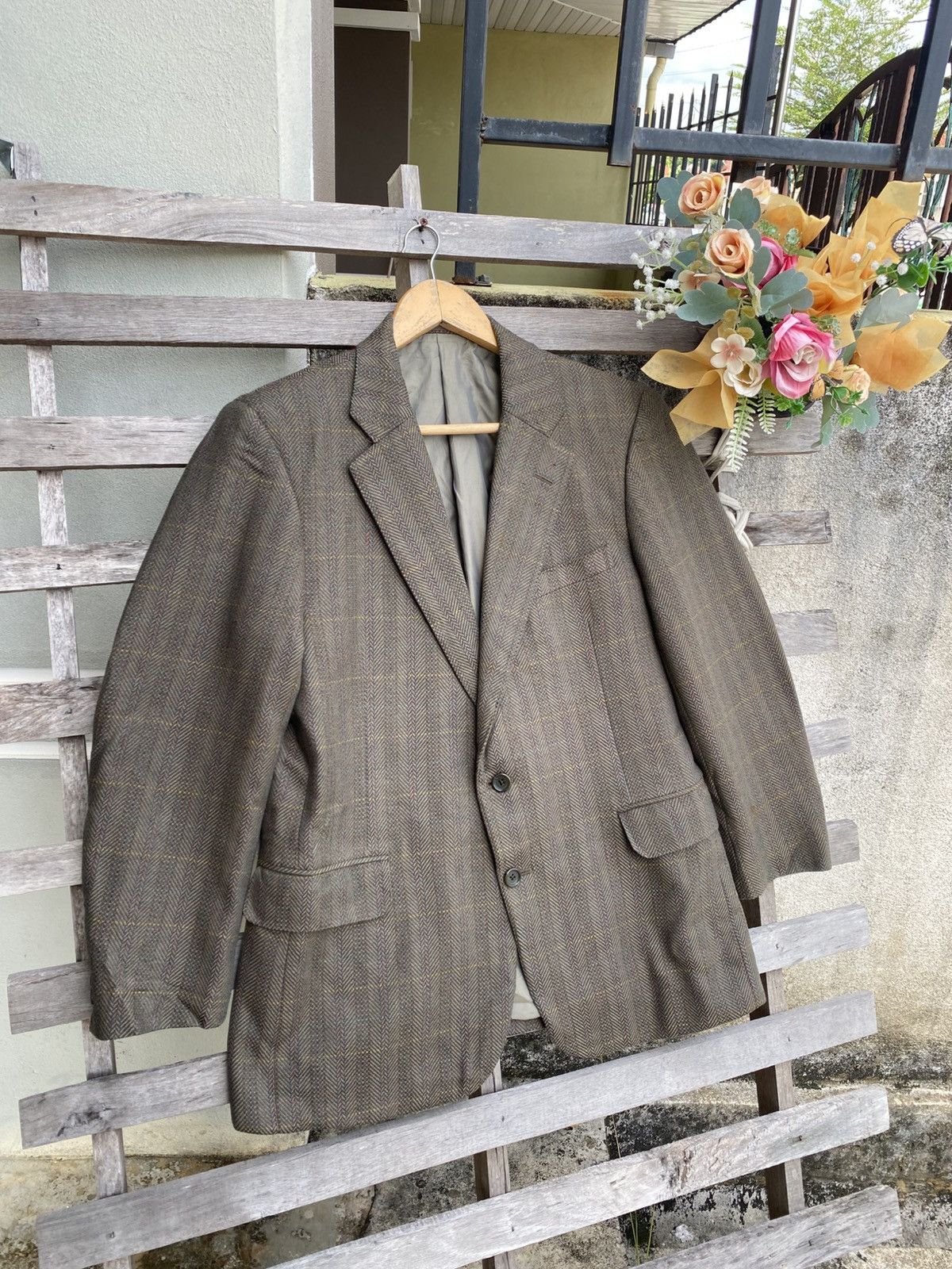 Vintage Burberry Wool Blazer Jacket