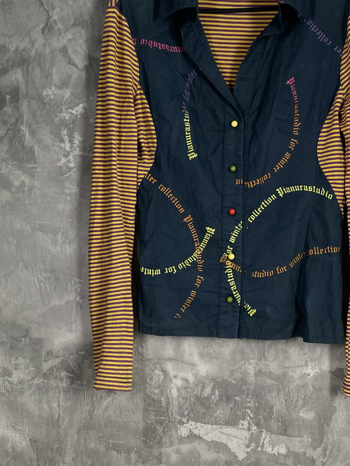 Other Y2K Coloured Avant Garde Type Button Up Shirt Size M / US 6-8 / IT 42-44 - 5 Thumbnail