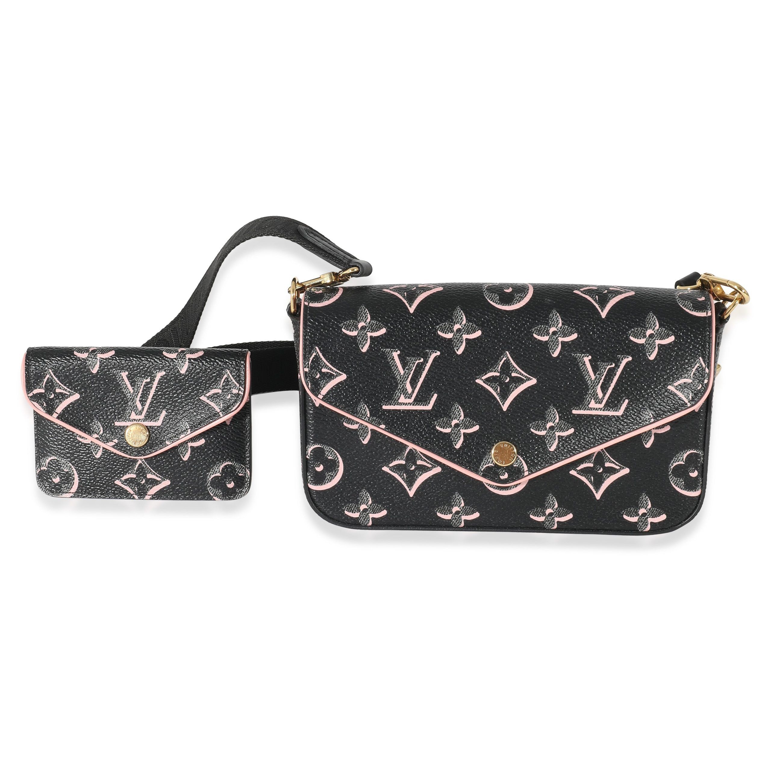 image of Louis Vuitton Black Monogram Fall For You Felicie Strap & Go, Women's