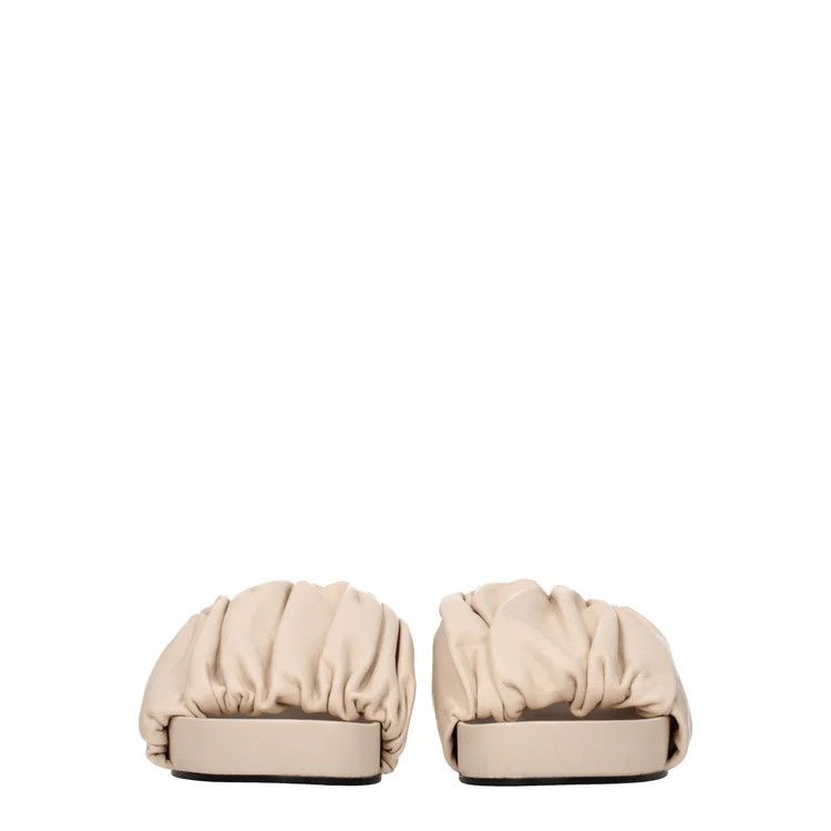 Jil Sander ob1o1e1124 Leather Slippers in Beige Size US 6 / IT 36 - 3 Thumbnail