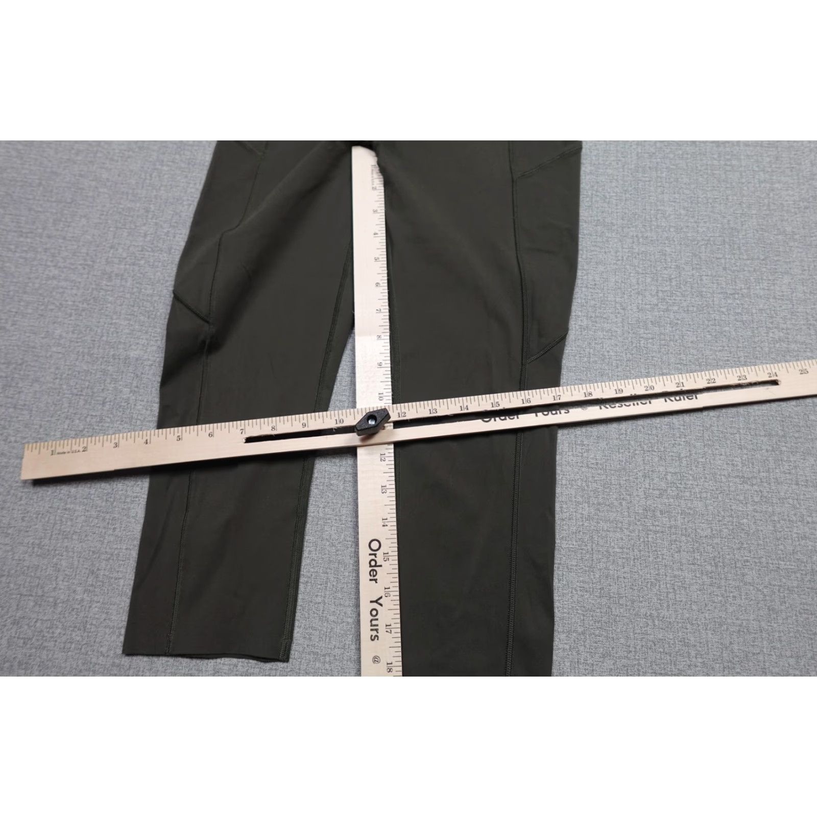 Lululemon Lululemon Leggings Women 6 Green High Rise Side Pocket Cropped Athletic Yoga Slim Skinny Knit Pull On Size 28" / US 6 / IT 42 - 7 Thumbnail