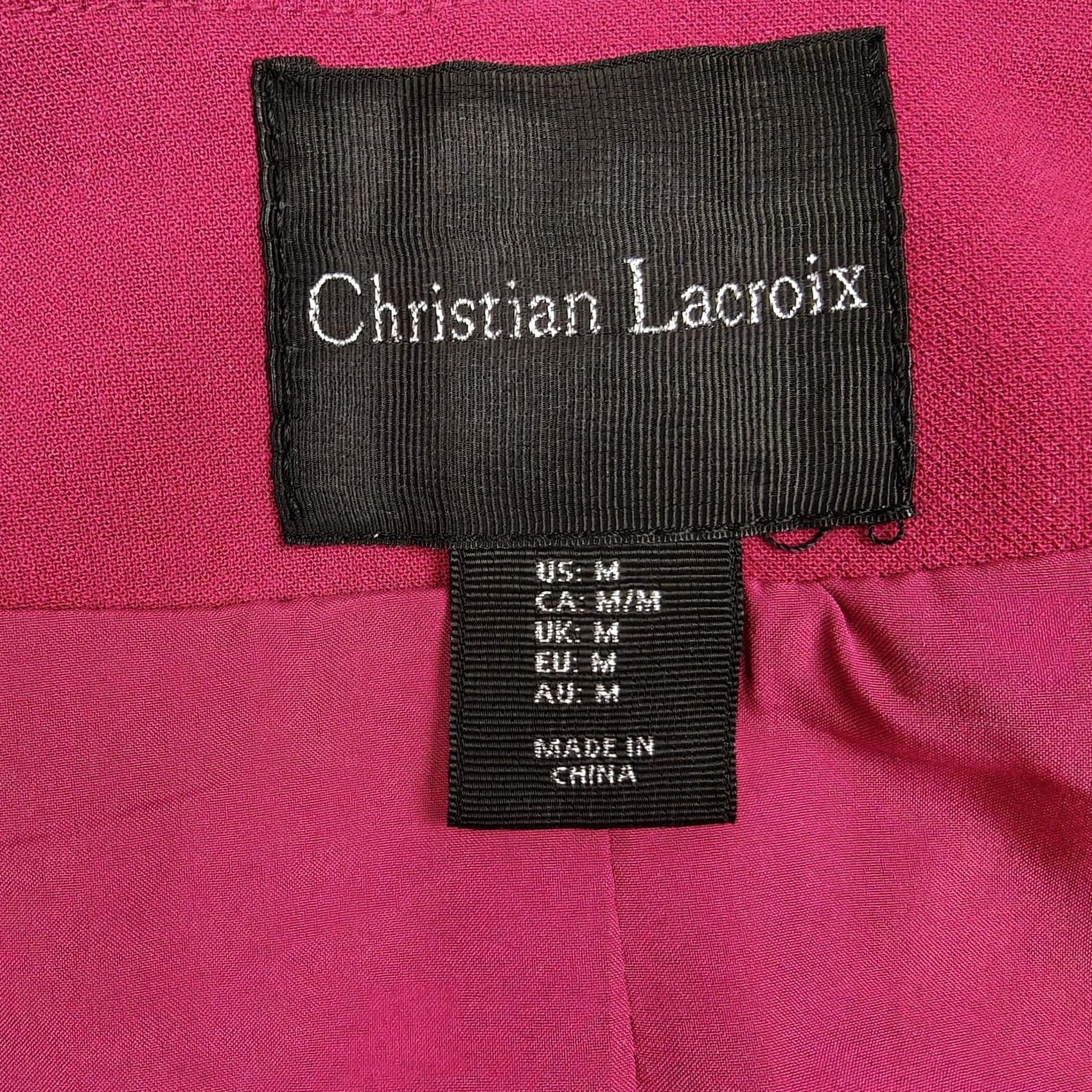 Christian Lacroix VINTAGE? No. Christian Lacroix Vest Womens Medium Pink Tailored Lined Suit Five Button Size M / US 6-8 / IT 42-44 - 2 Thumbnail