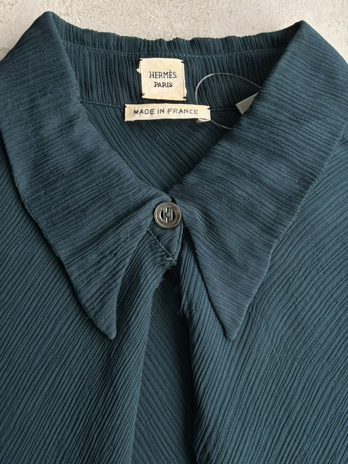 Hermes Hermes - Margiela Era - Double Layered Silk ButtonDress Size L / US 10 / IT 46 - 5 Thumbnail