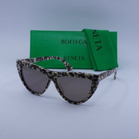 Bottega Veneta Bottega Veneta BV1018S 006 Sunglasses Brown Ivory Cat Eye Size ONE SIZE - 10 Thumbnail