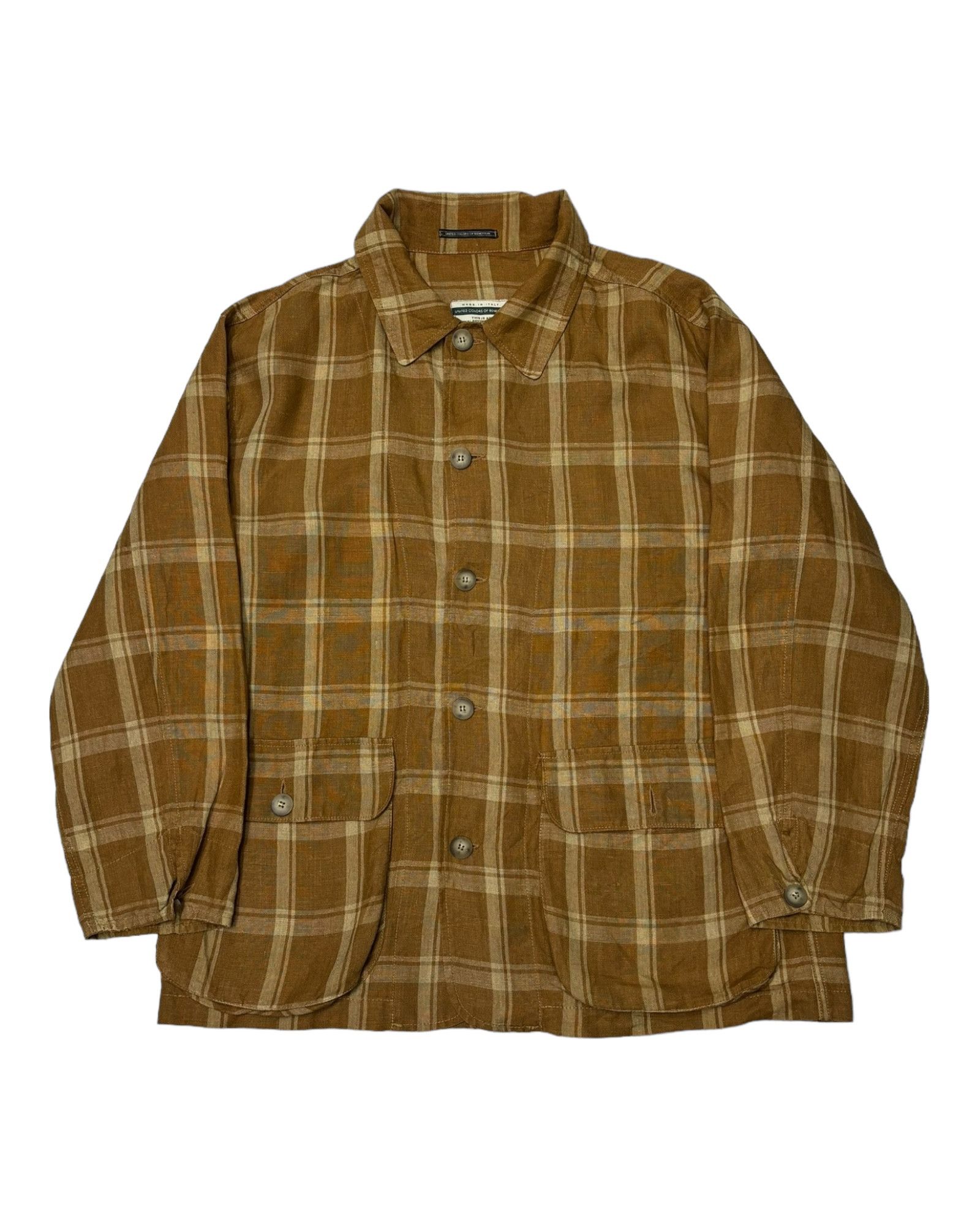 Benetton UNITED COLORS OF BENETTON TARTAN CHECKERED CHORE JACKET Size US XL / EU 56 / 4 - 3 Thumbnail