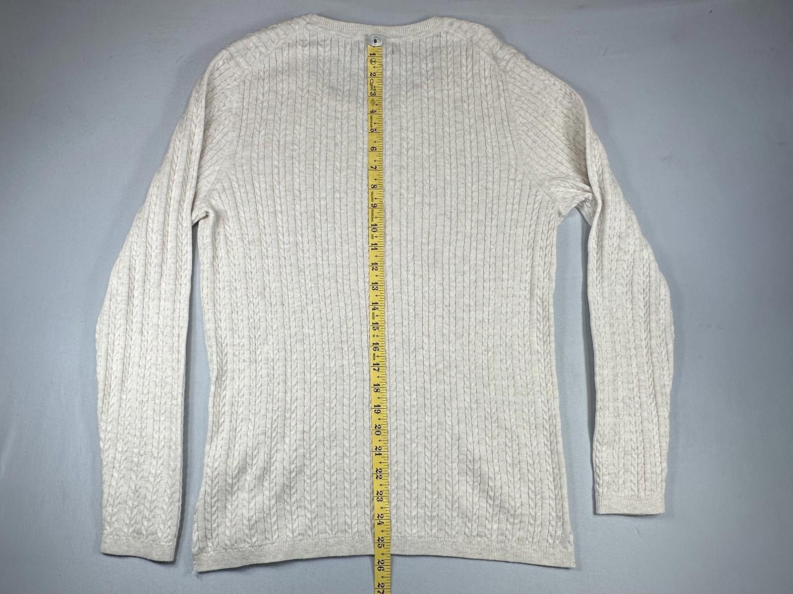 Tommy Hilfiger Tommy Hilfiger Cable Knit Pullover Sweater White Mens Large Size US L / EU 52-54 / 3 - 3 Thumbnail