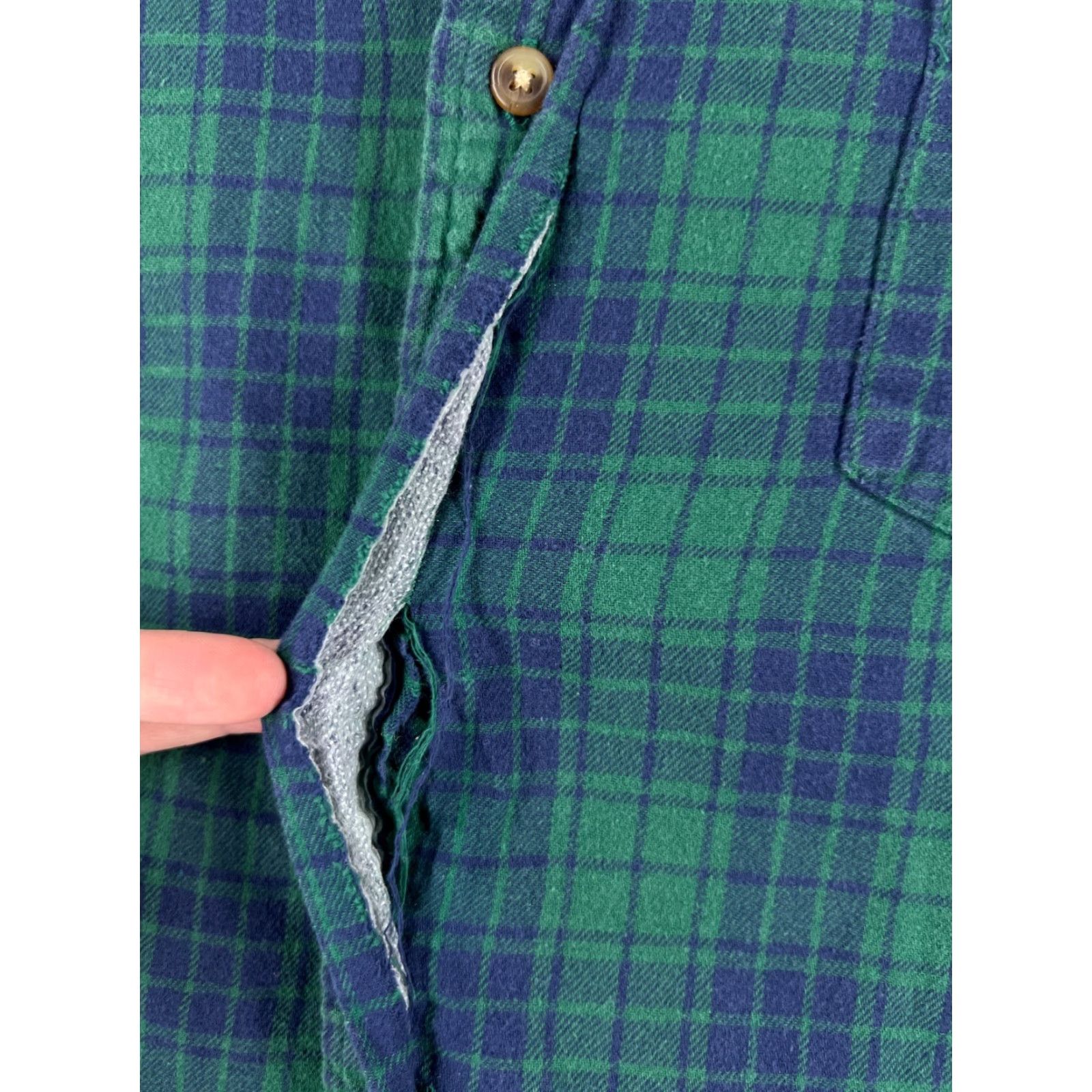 Chaps VINTAGE Chaps Shirt Mens Large Blue Green Plaid Cotton Flannel Button-Up Long Sleeve Casual Workwear with Pockets Size US L / EU 52-54 / 3 - 2 Thumbnail