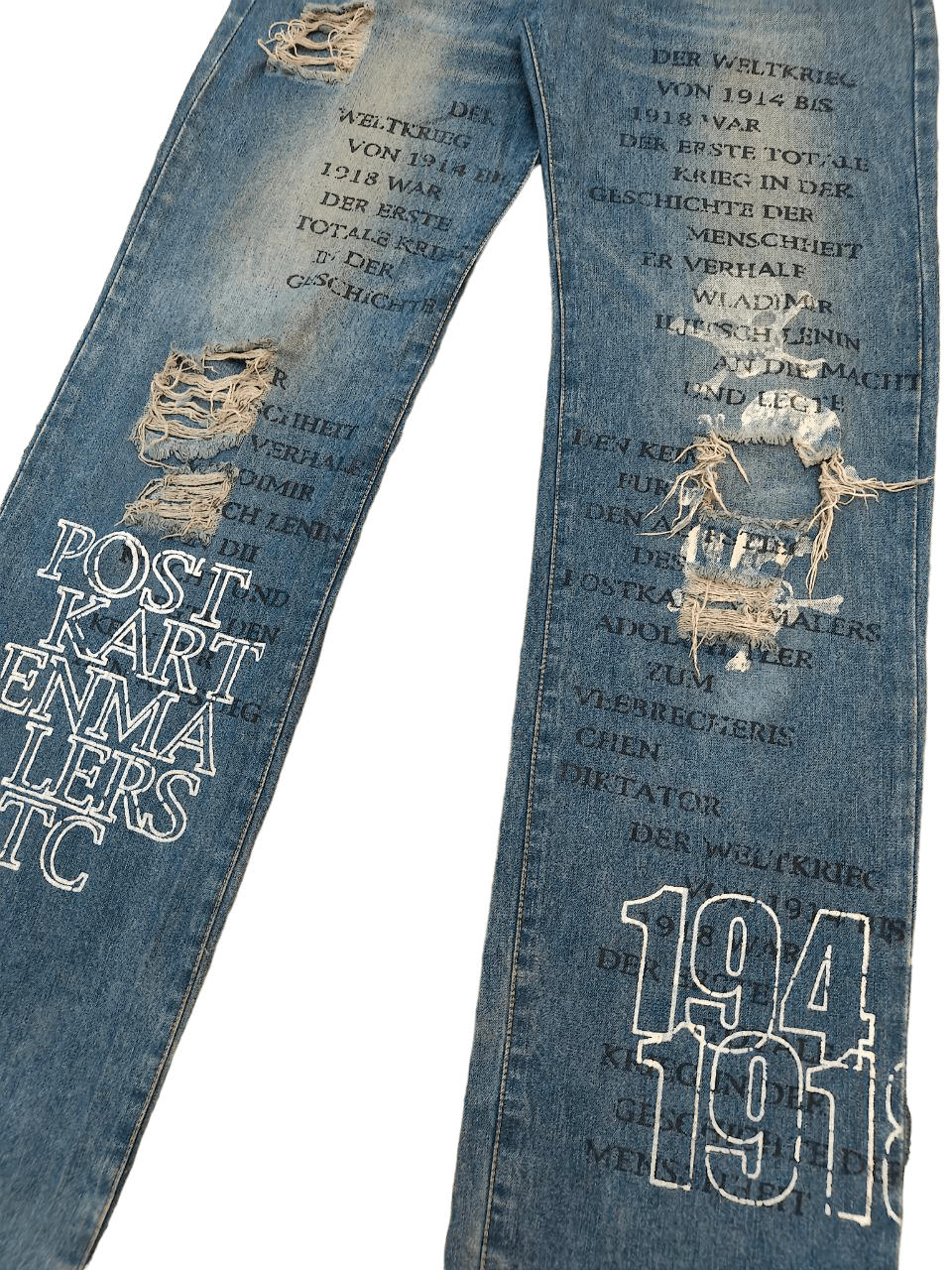 In The Attic In The Attic Poem Punk Distressed Denim Size US 34 / EU 50 - 6 Thumbnail