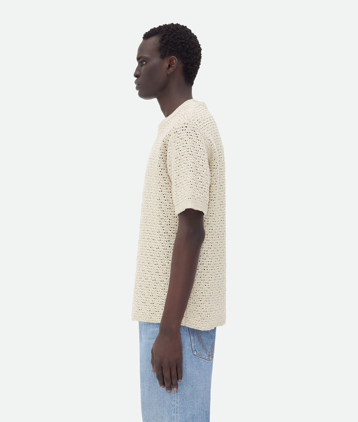 Bottega Veneta Bottega Veneta Cotton Crochet T-Shirt Size US M / EU 48-50 / 2 - 2 Thumbnail