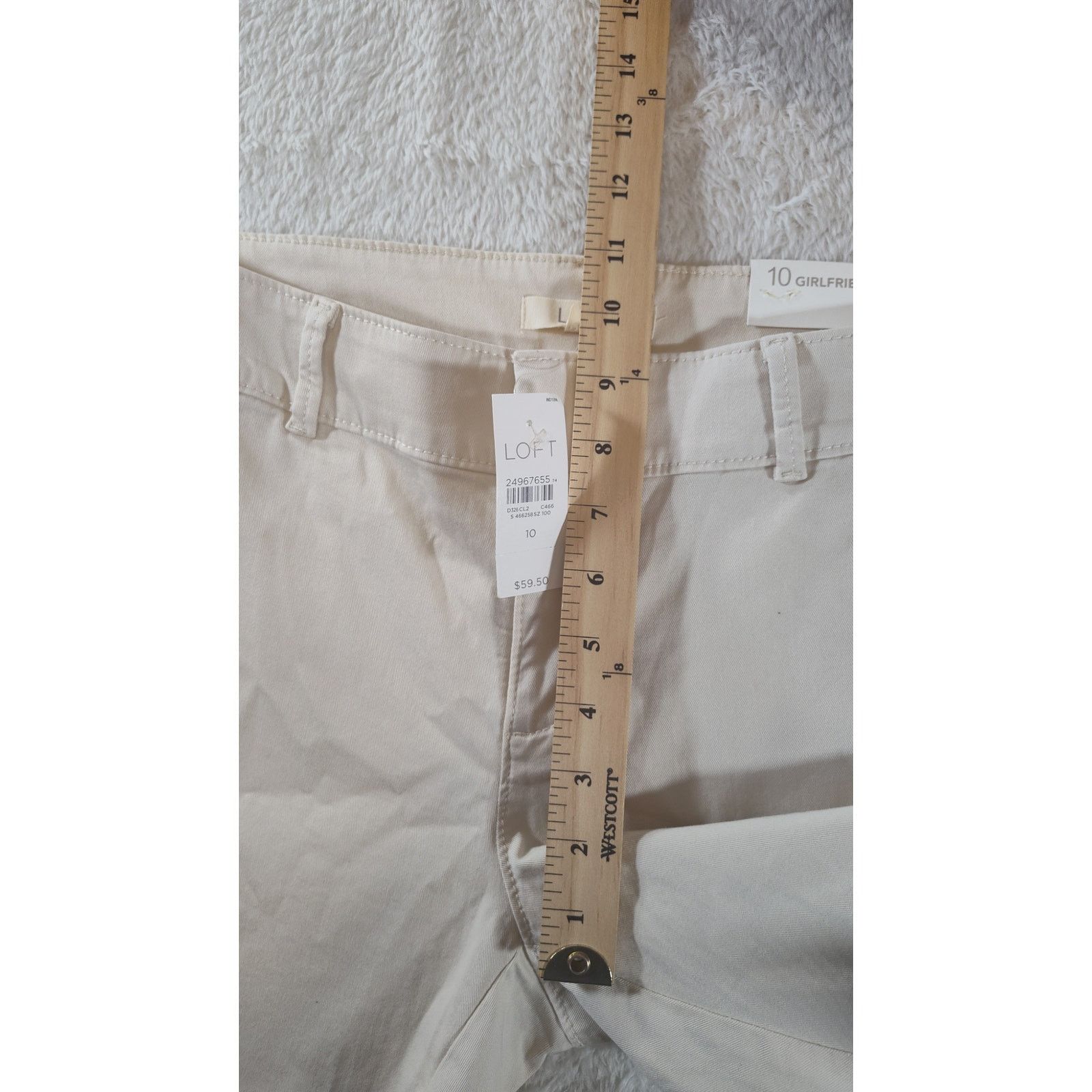Loft Loft Girlfriend Chino Pants Womens 10 Floral Embroidered NWT Size 32" / US 10 / IT 46 - 7 Thumbnail