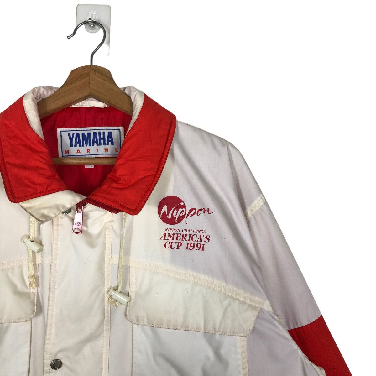 Japanese Brand 🔥1991 AMERICA’S CUP YAMAHA NIPPON CHALLENGE SURVIVAL JACKET Size US L / EU 52-54 / 3 - 6 Thumbnail