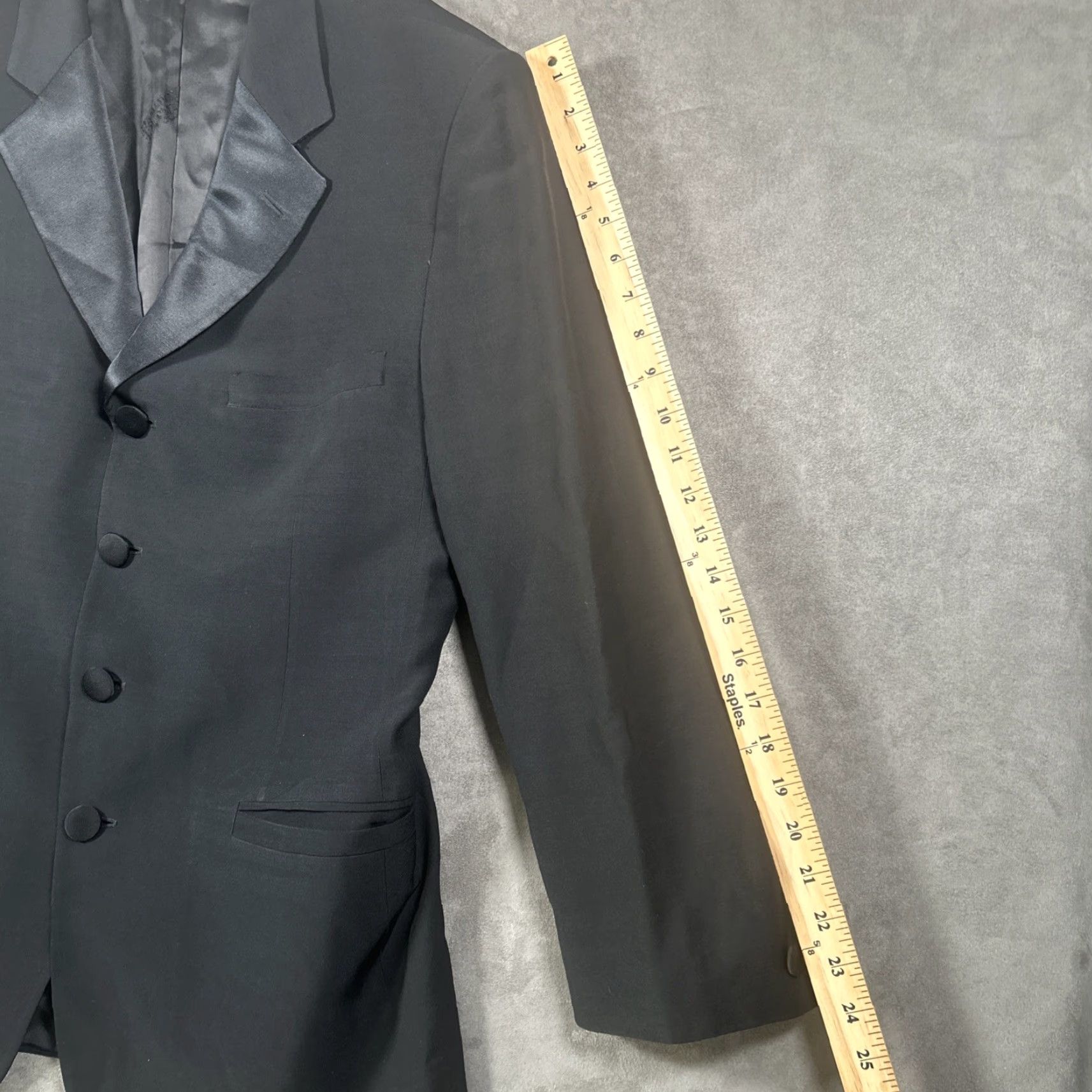 Versace Versace Blazer Jacket Black Mens 40R Wool Silk 4 Button Cuff One-Button Front 3-Button Front Versace Classic Blazer Size 40R - 7 Thumbnail