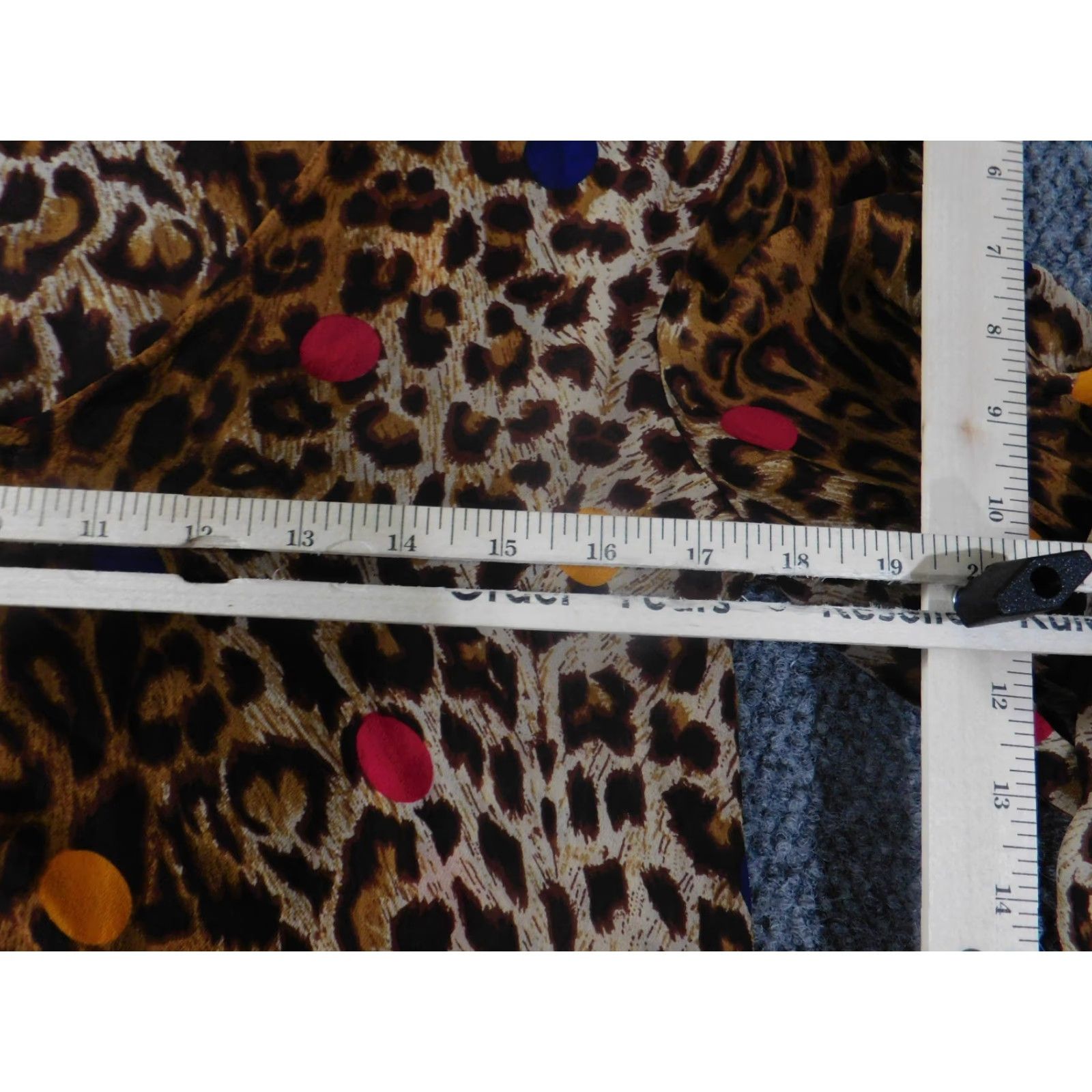 & Other Stories & Other Stories Blouse Womens 8 Multicolor Leopard Polka Dot Sheer Long Sleeve V-Neck Pullover Casual Stretch Regular Brown" Size M / US 6-8 / IT 42-44 - 6 Thumbnail