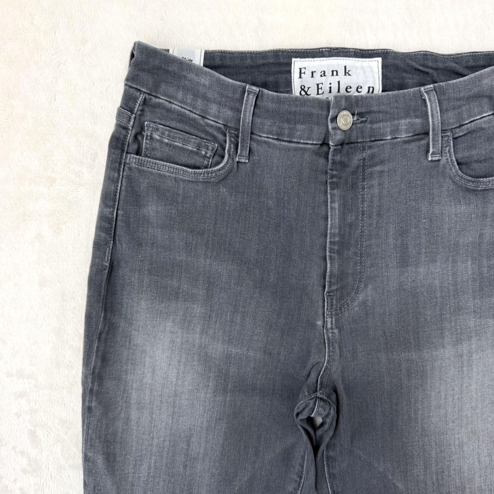 Frank & Eileen Frank & Eileen Sligo Jeans Womens 30 Gray Mid Rise Skinny Stretch Denim Raw Hem Pants Skinny Jeans 5-Pocket Womens Size 30" / US 8 / IT 44 - 5 Thumbnail