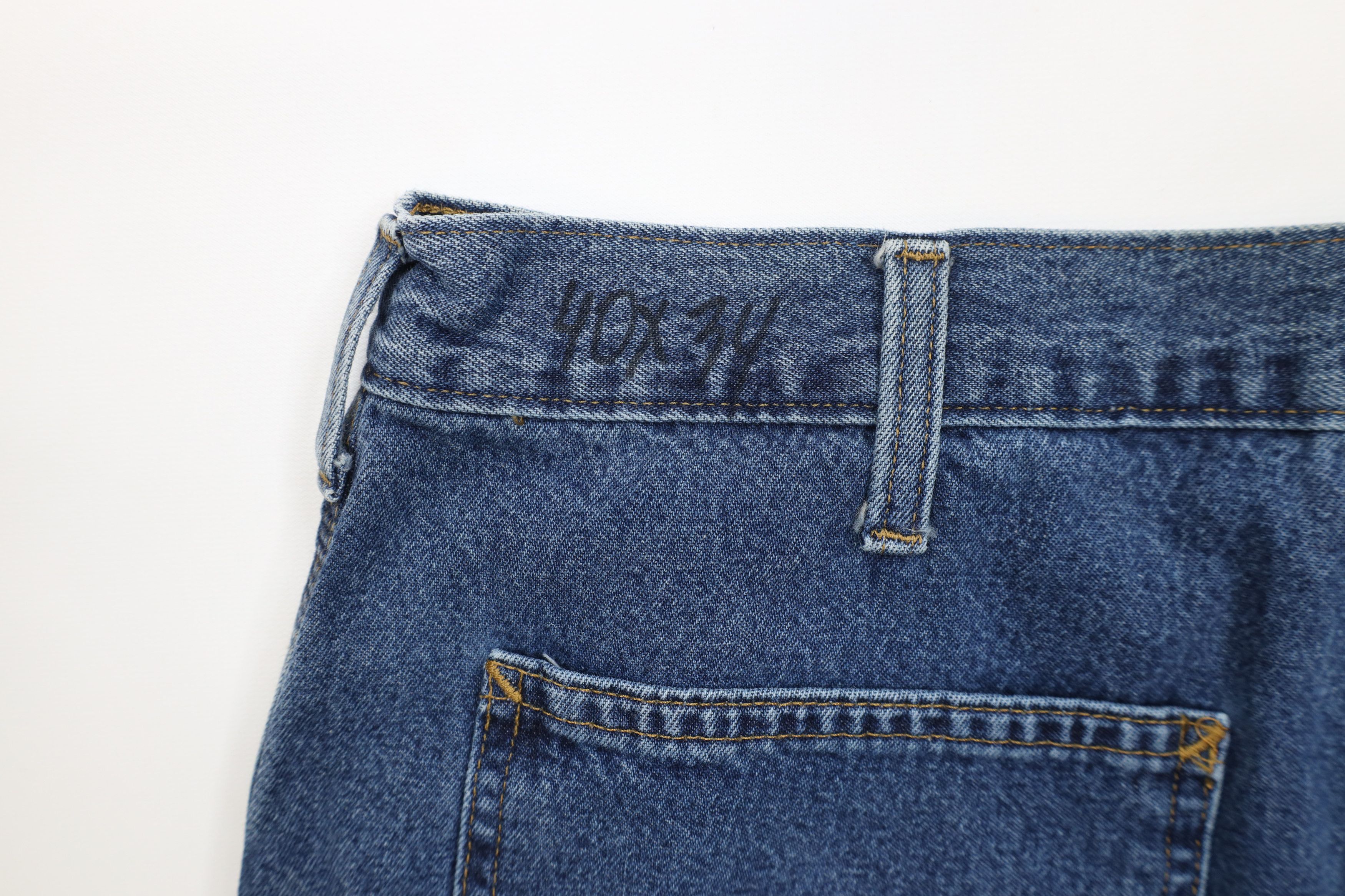 Carhartt × Vintage Vintage Carhartt Spell Wide Leg Dungaree Denim Jeans Blue Size US 40 / EU 56 - 13 Thumbnail
