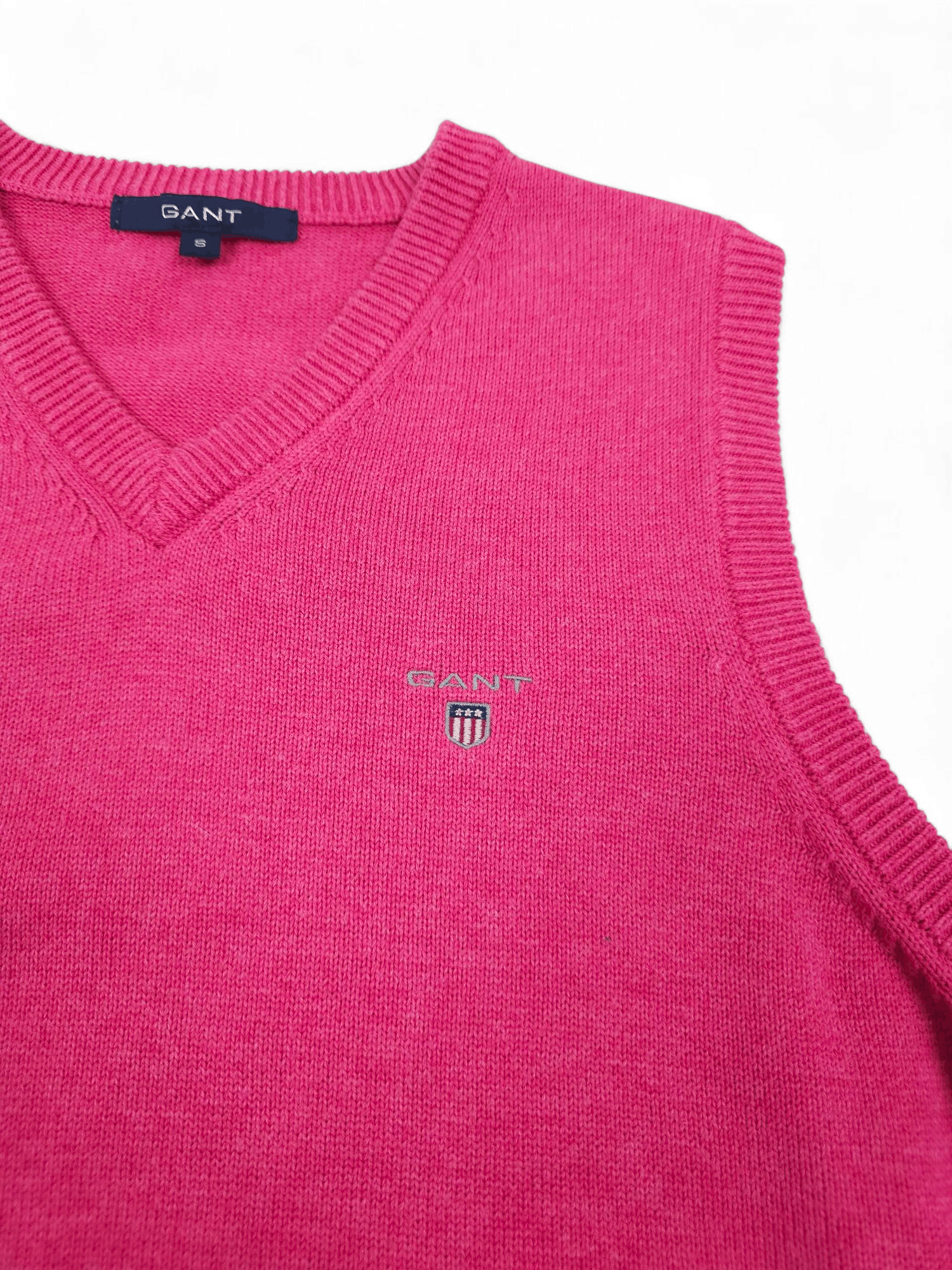 Gant 💎 90's Vintage Gant Classic Sleeveless Sweater Vest Logo Size S / US 4 / IT 40 - 5 Thumbnail