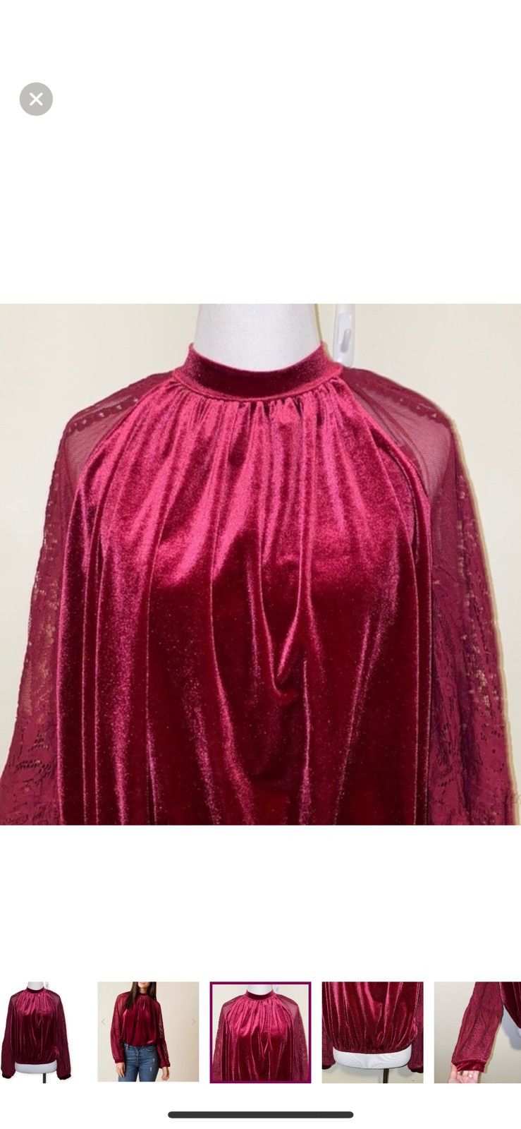 Free People Free people women’s xs velvet dream‎ top Size XS / US 0-2 / IT 36-38 - 2 Thumbnail