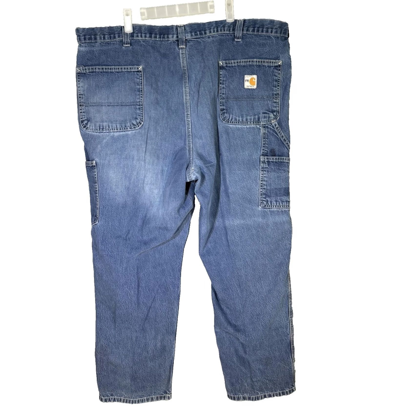 Carhartt VINTAGE Carhartt FR Work Jeans Mens 44x28 CAT2 Arc Flash Denim Workwear 44x28 Blue Denim Relaxed Work Fit Regular Mens Size US 44 / EU 60 - 2 Thumbnail