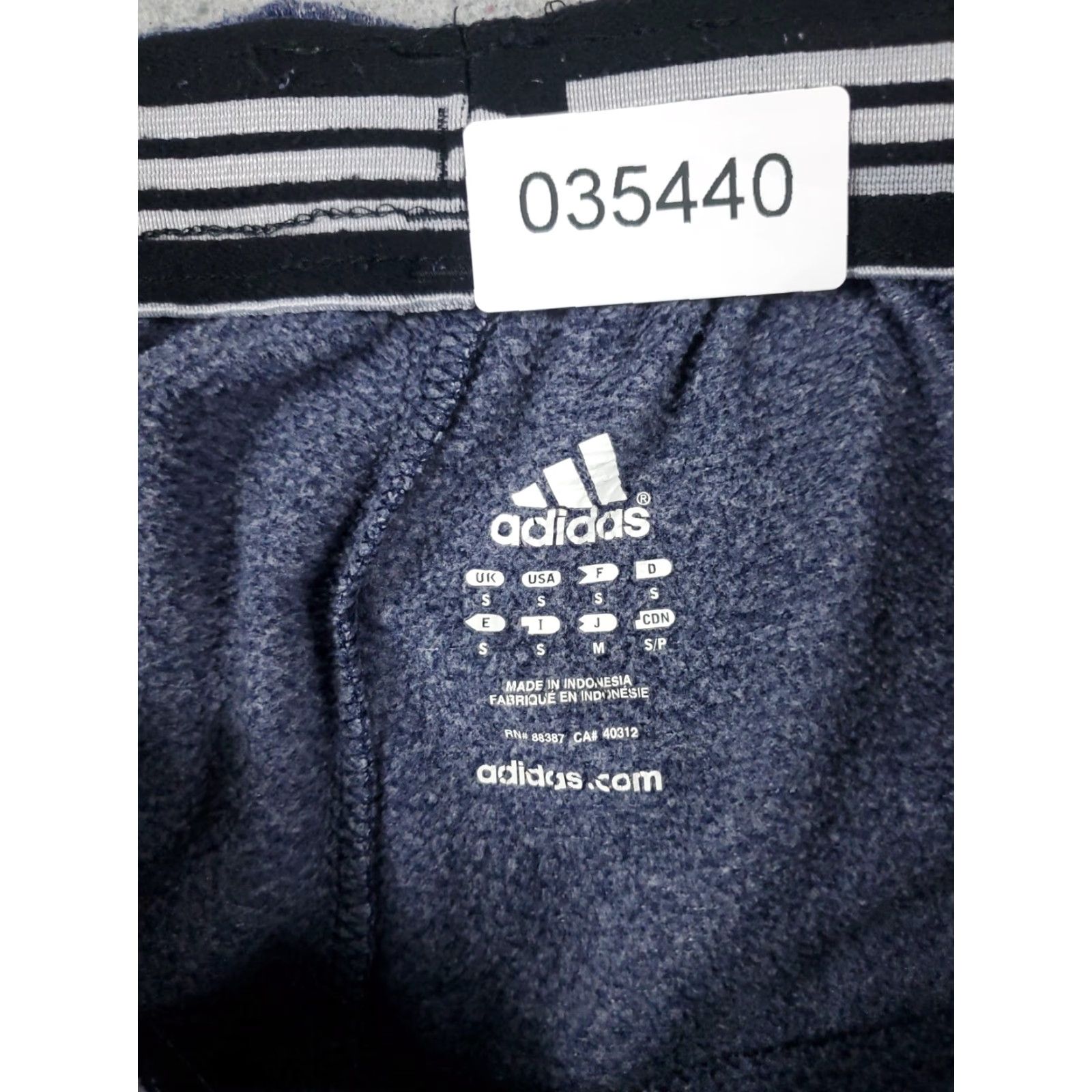 Adidas Adidas Men's Size Small Blue Sweatpants Casual Joggers Fleece Athletic Activewear Size US 29 - 8 Thumbnail