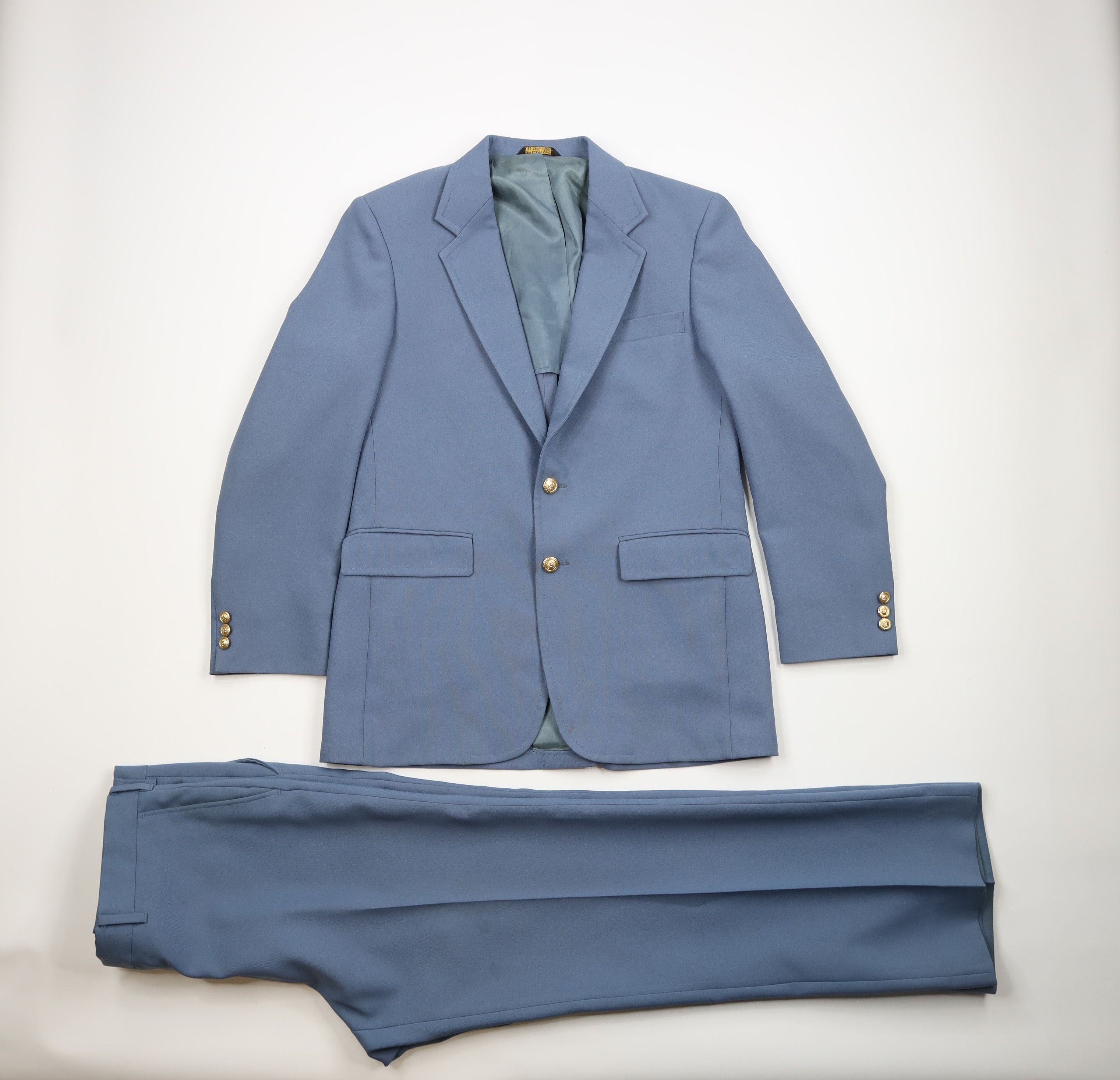 Vintage Vintage 70s Distressed 2 Piece Suit Jacket Bell Bottoms Size 40R - 1 Thumbnail