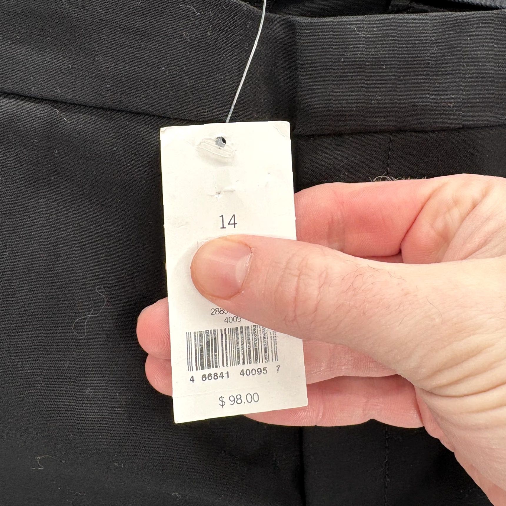 Banana Republic VINTAGE? No. Banana Republic Dress Pants Womens 14 Black Straight Cropped Stretch Work Career - Shirt? Size 36" / US 14 / IT 50 - 5 Thumbnail