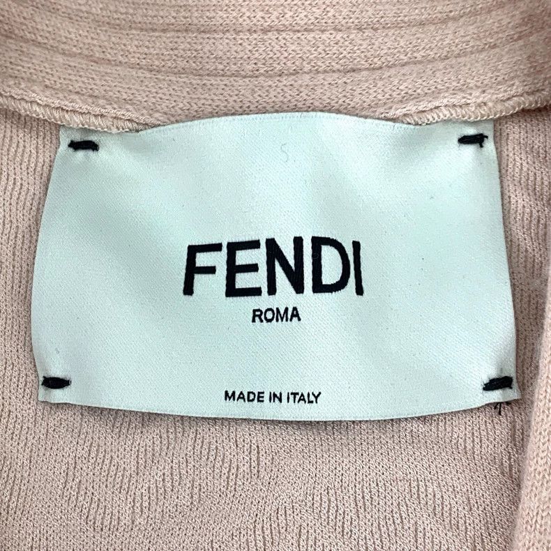 Fendi FENDI Brown logo embossed full-print wool V-neck long-slee Size 4XL / US 24-26 - 6 Thumbnail