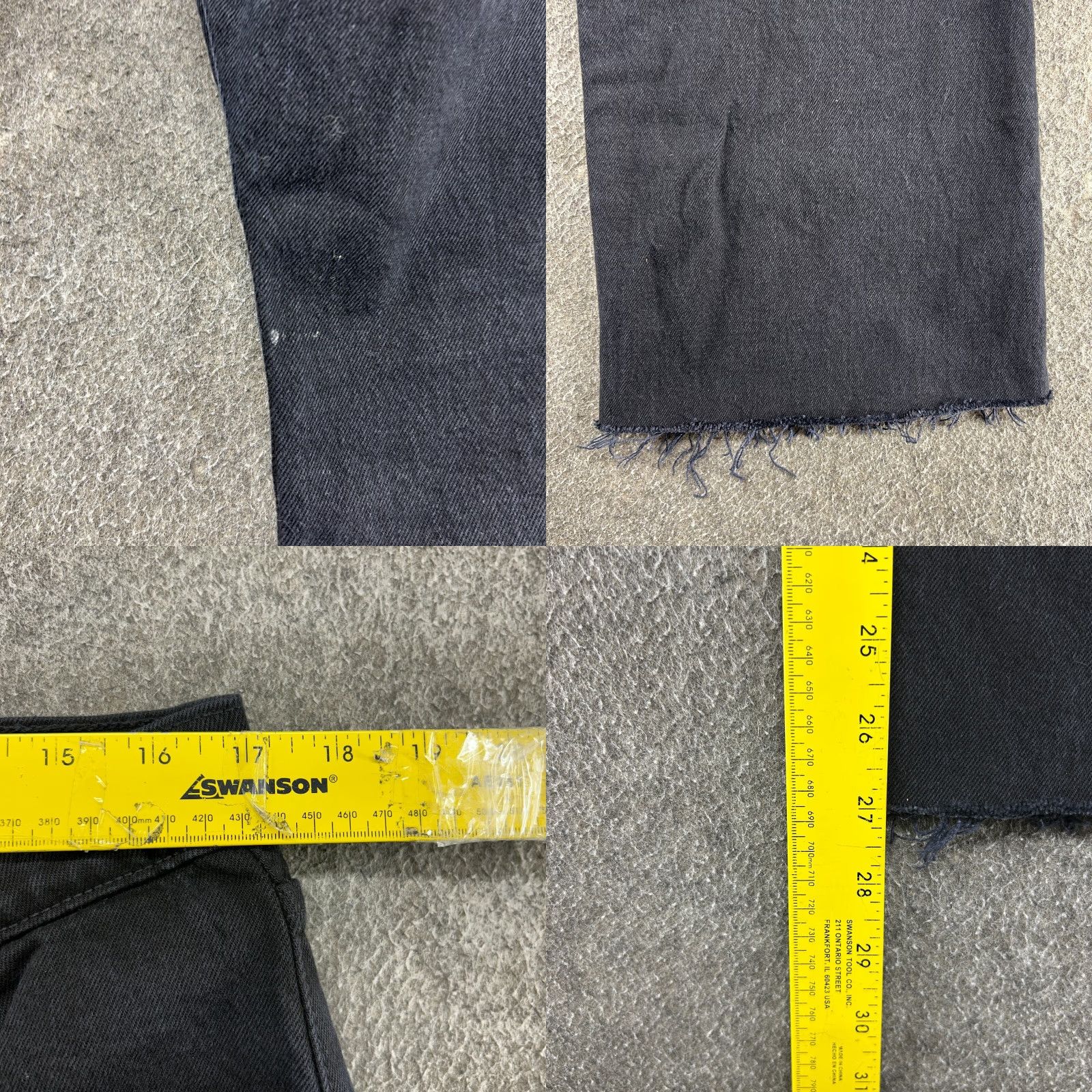 Levi's Levi's Jeans Womens 32x26 Black Ribcage Crop Flare Button Fly Dark Wash Premium 80s Retro Womens Jeans Es Size 24" / US 00 / IT 34 - 10 Thumbnail