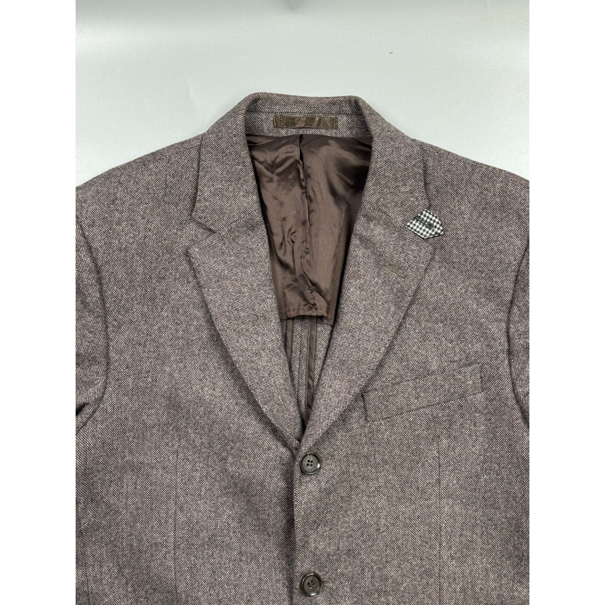 Hackett Hackett Wool Cashmere 3 Button Blazer (Y1228) Size 40R - 3 Thumbnail