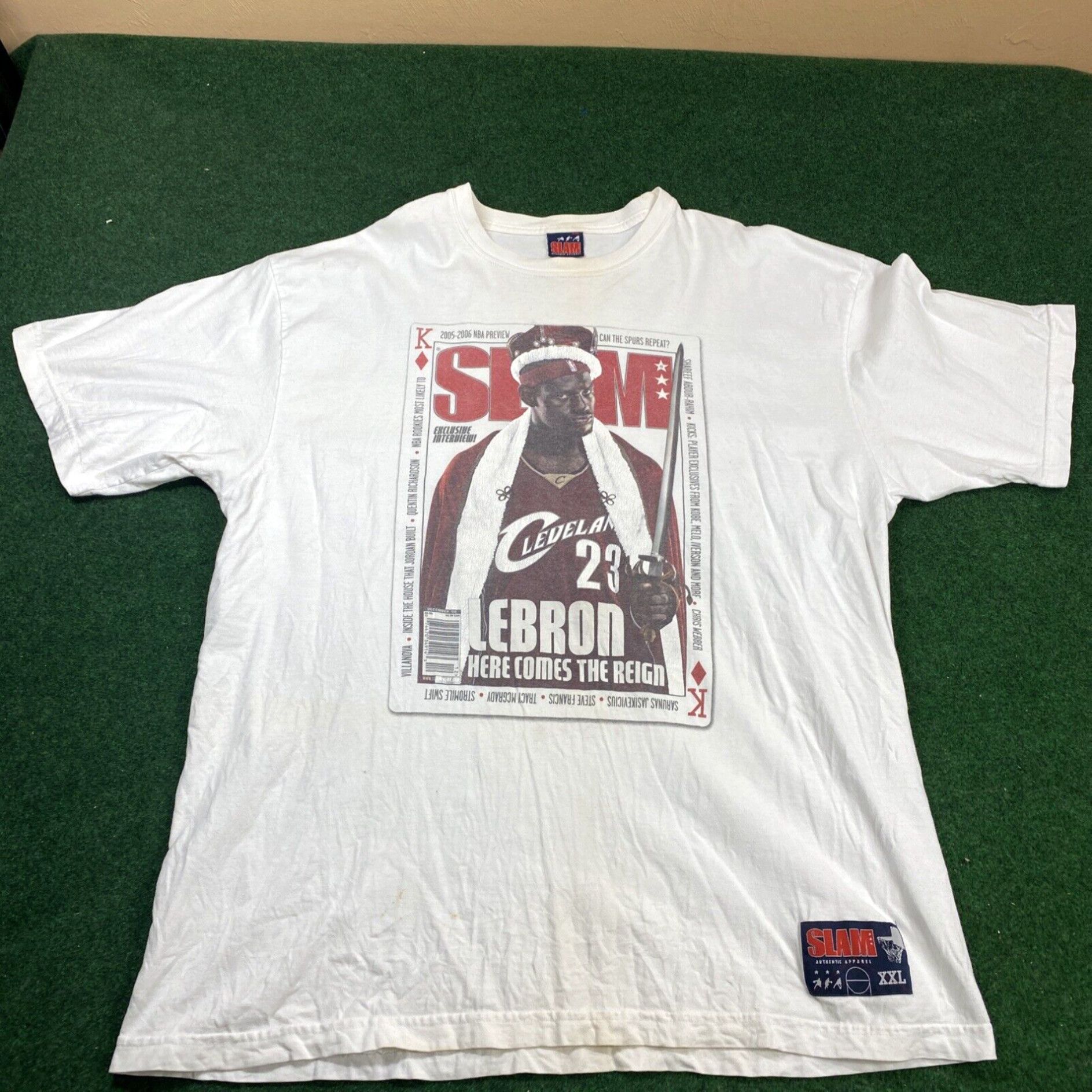 NBA Vintage Lebron James T Shirt Size Xxl Slam Magazine Nba Promo Rare VTG Size US XXL / EU 58 / 5 - 1 Thumbnail