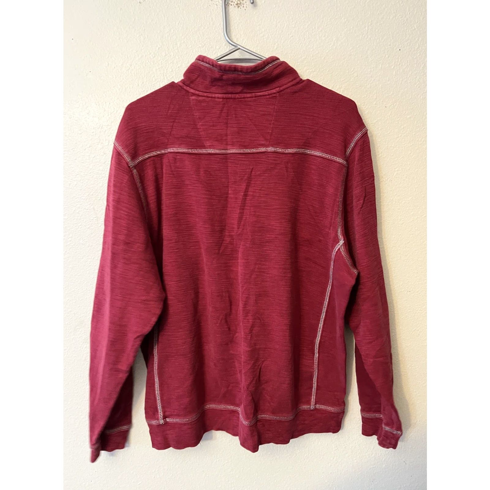Tommy Bahama Tommy Bahama Sweater Men M 1/4 Zip Pullover Long Sleeve Red Cotton Blend Knit Logo Vintage: No, Solid, Classic American Modern Theme Size US M / EU 48-50 / 2 - 3 Thumbnail