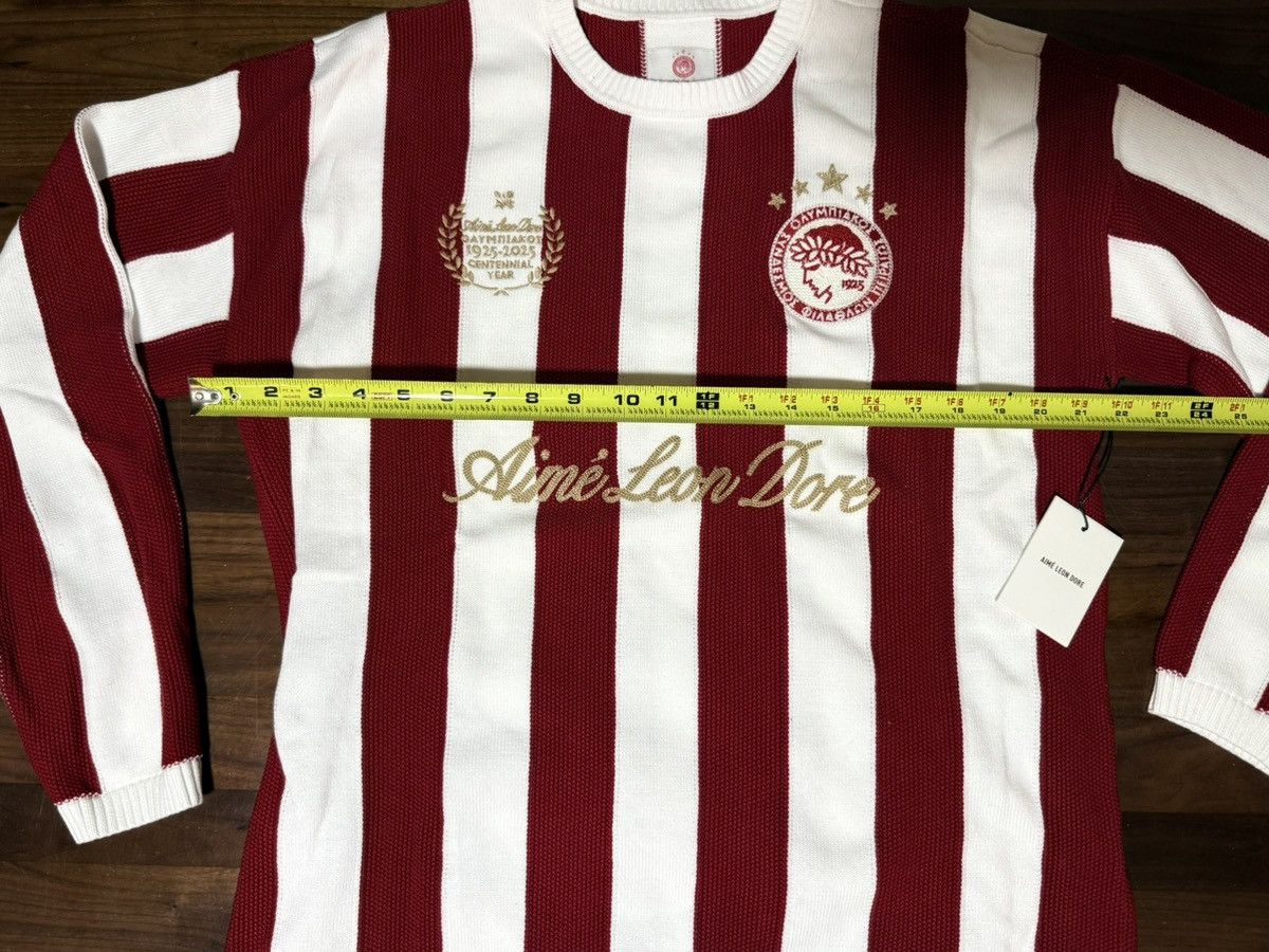 Aime Leon Dore Aime Leon Dore ALD Olympiacos F.C. Striped Crewneck Sweater Size US M / EU 48-50 / 2 - 11 Thumbnail