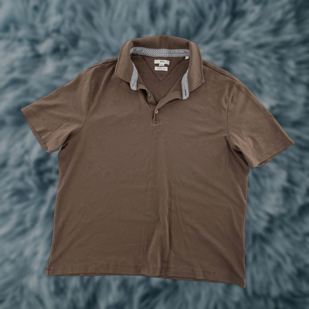 BRAX VINTAGE Brax Polo Shirt Men XL Brown Short Sleeve Button Classic Cotton Travel Size US XL / EU 56 / 4 - 1 Thumbnail