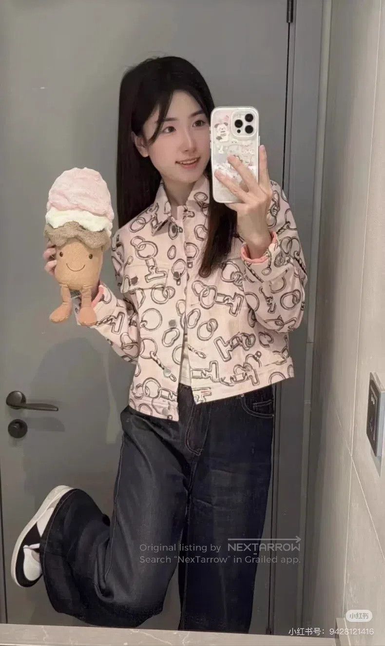Hermes Hermes Pink denim jacket Size S / US 4 / IT 40 - 9 Thumbnail