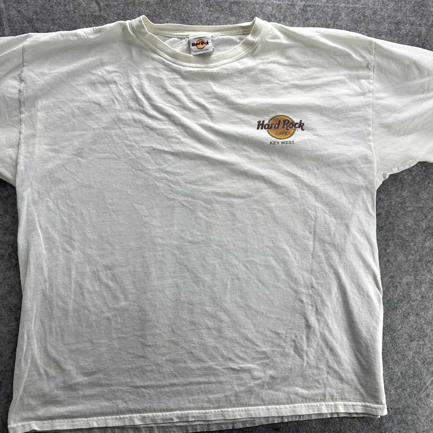 Hard Rock Cafe VINTAGE Hard Rock Cafe T-Shirt Mens Large White Key West Florida Graphic 90s Rock Music Size US L / EU 52-54 / 3 - 3 Thumbnail