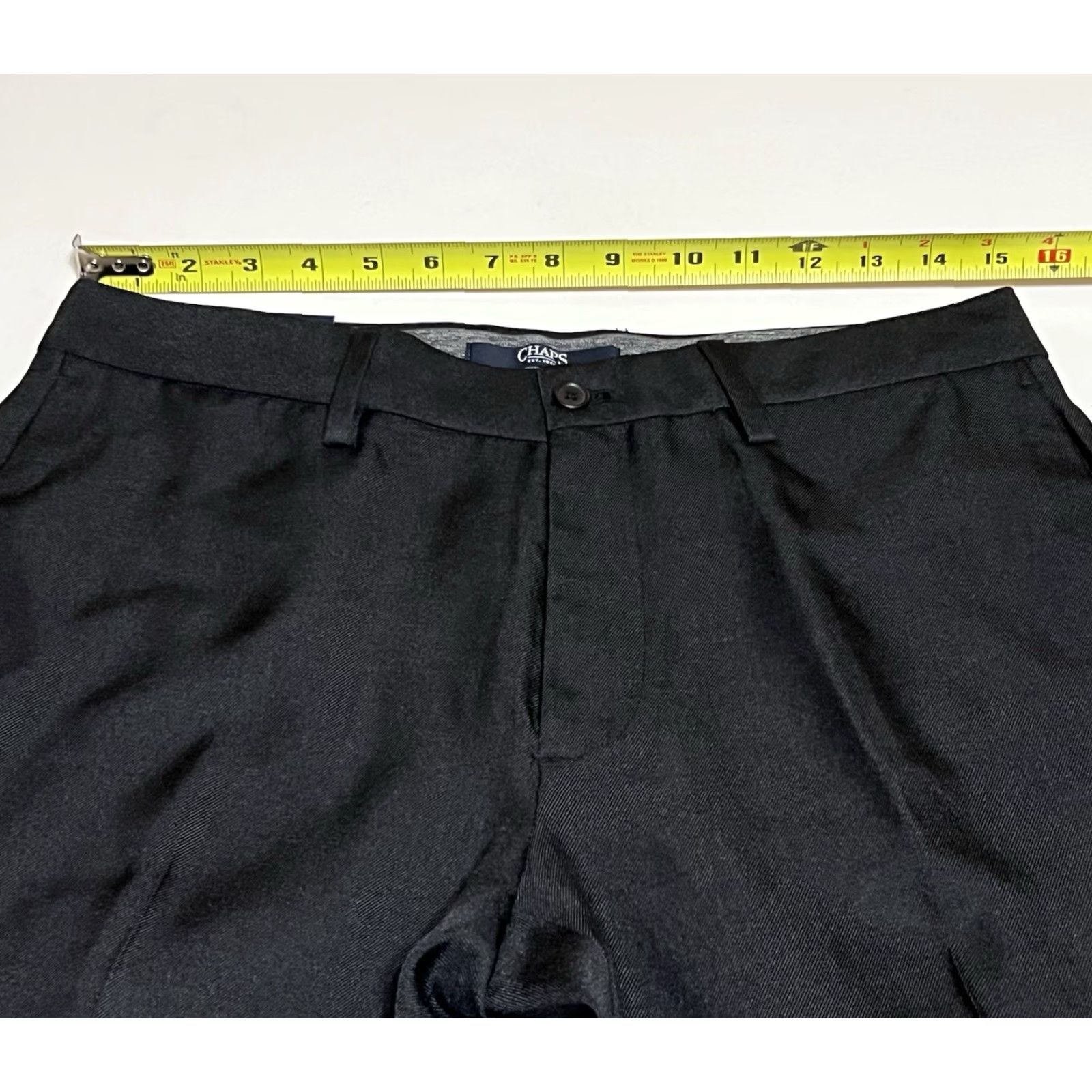 Chaps Chaps Performance Slim Dress Pants Mens 30x30 Black Flat Front NWT Size US 30 / EU 46 - 3 Thumbnail