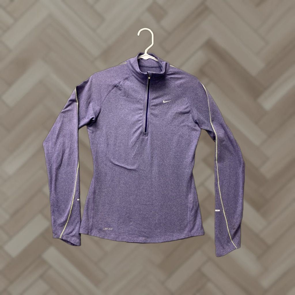 Nike Nike Zip Dri-Fit Performance Pullover Shirt S Running Lavender Unisex Adults S Lavender Nike Shirt 90s Sports Running Mens Womens Size S / US 4 / IT 40 - 1 Thumbnail